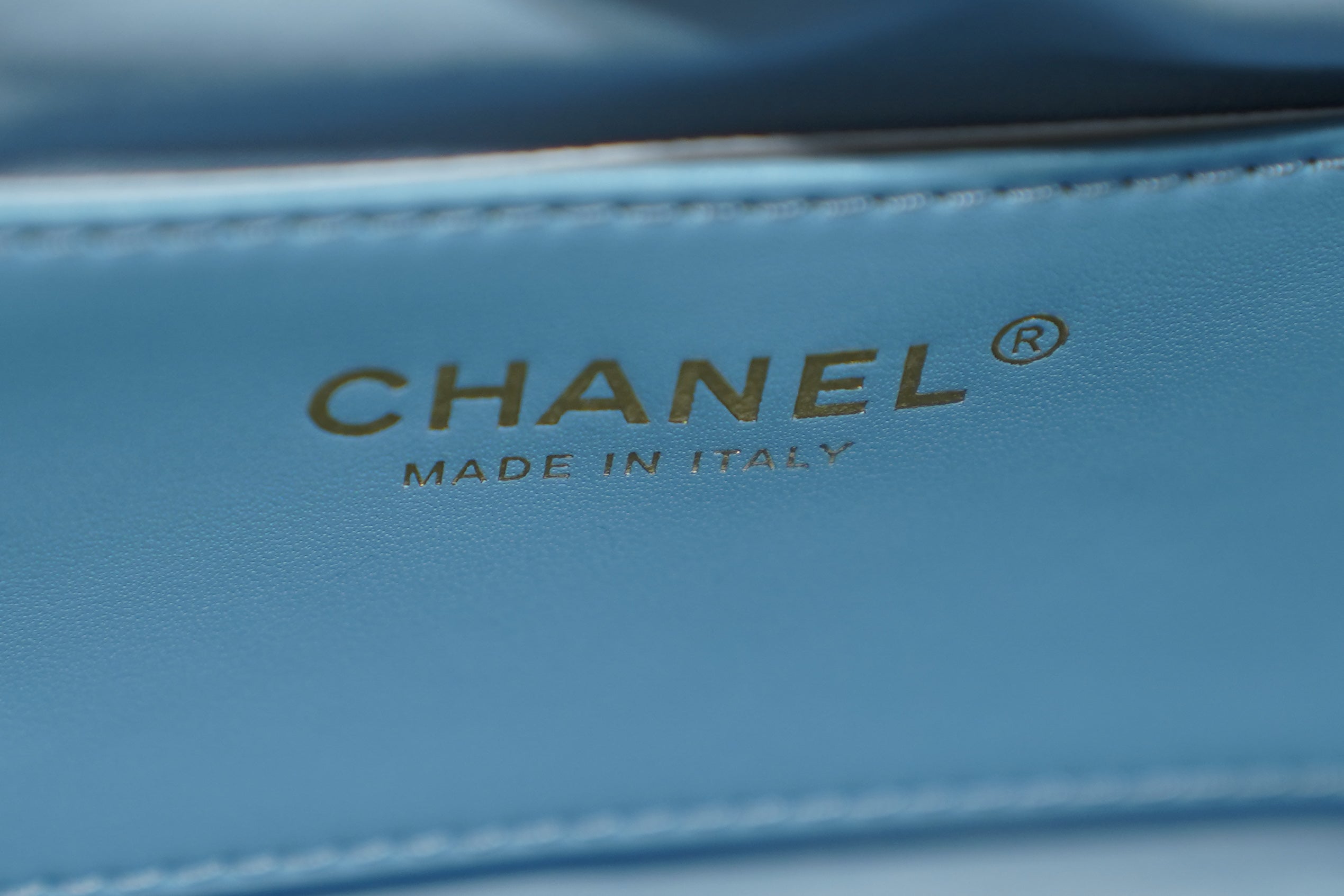 Chanel | 25 Small Handbag – Denim Fabric – Light Blue – Gold Hardware