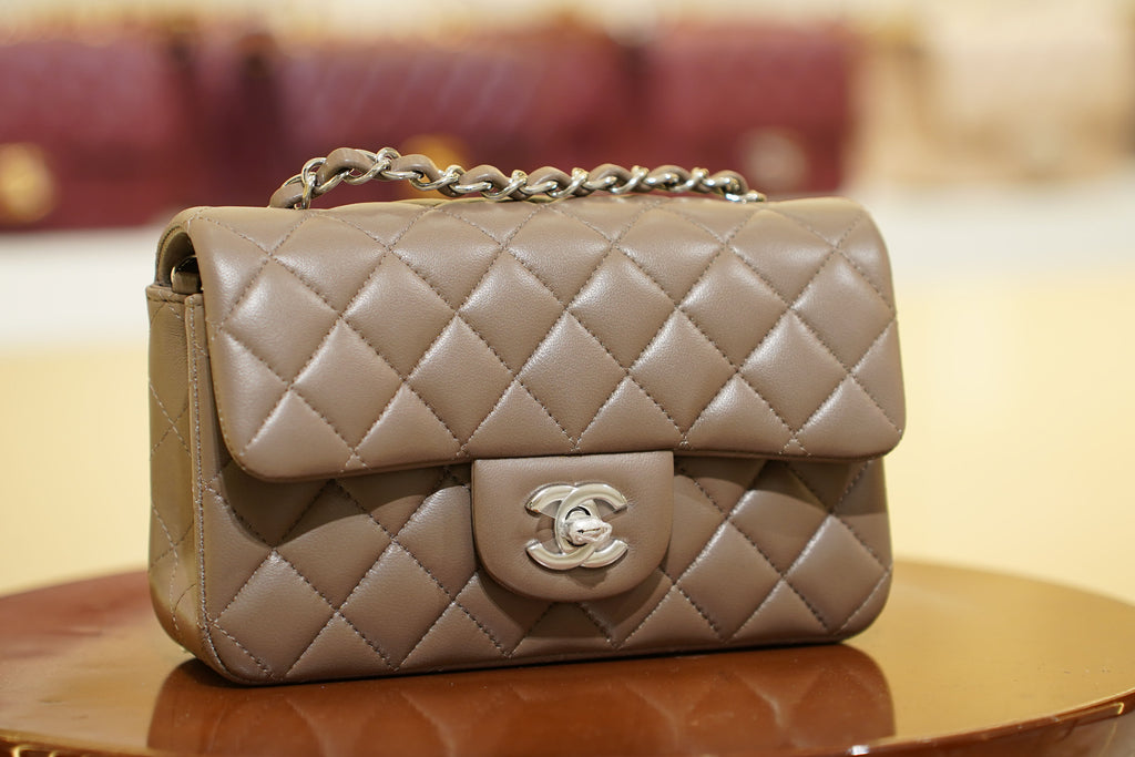 Chanel | Classic Flap Bag – Taupe Lambskin – Silver Hardware