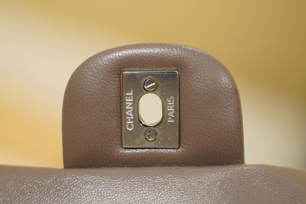 Chanel | Classic Flap Bag – Taupe Lambskin – Silver Hardware