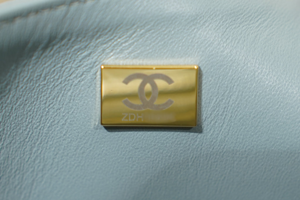 Chanel | Classic Flap Bag – Misty Blue Lambskin – Gold Hardware