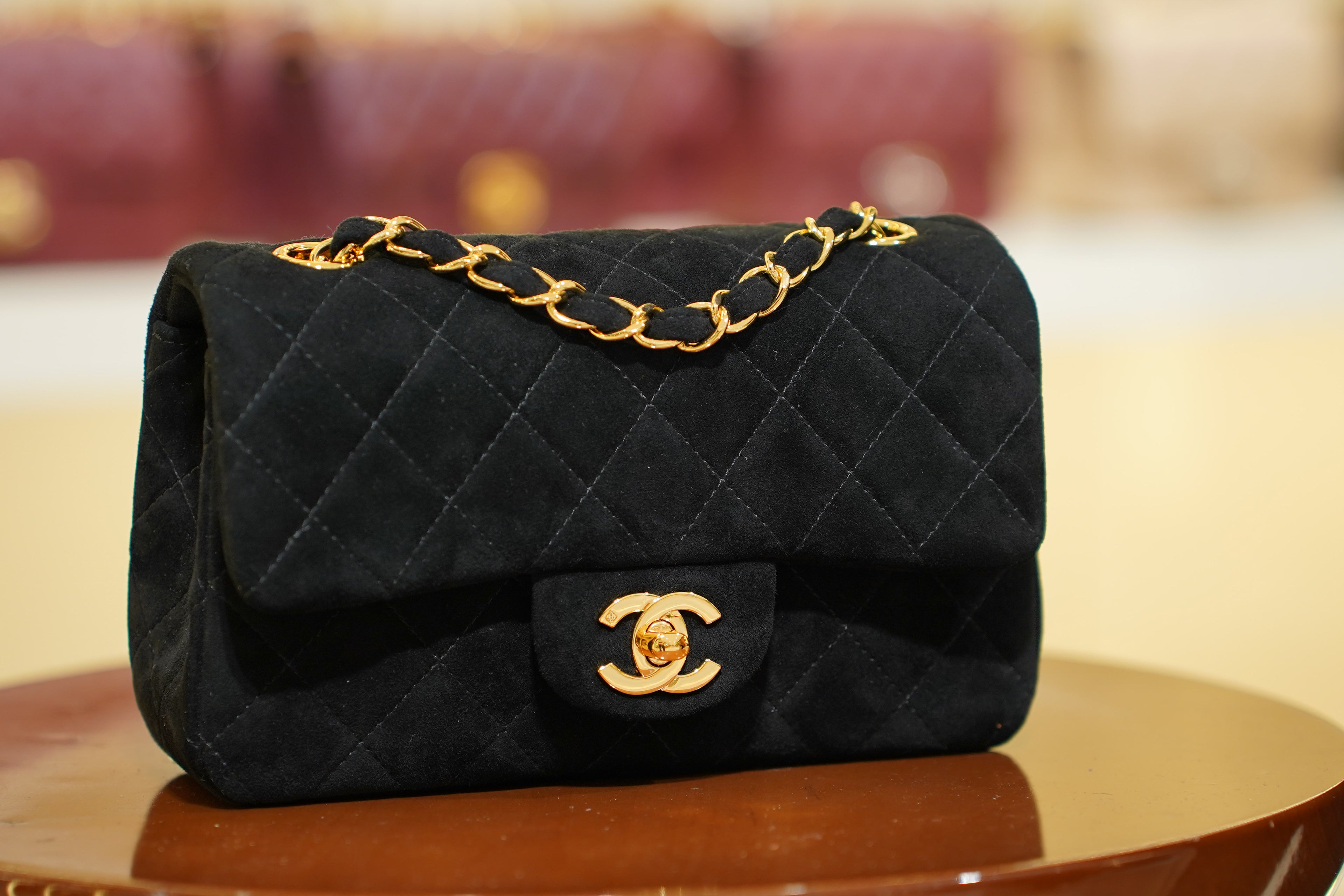 Chanel | Classic Flap Bag – Black Suede – Gold Hardware