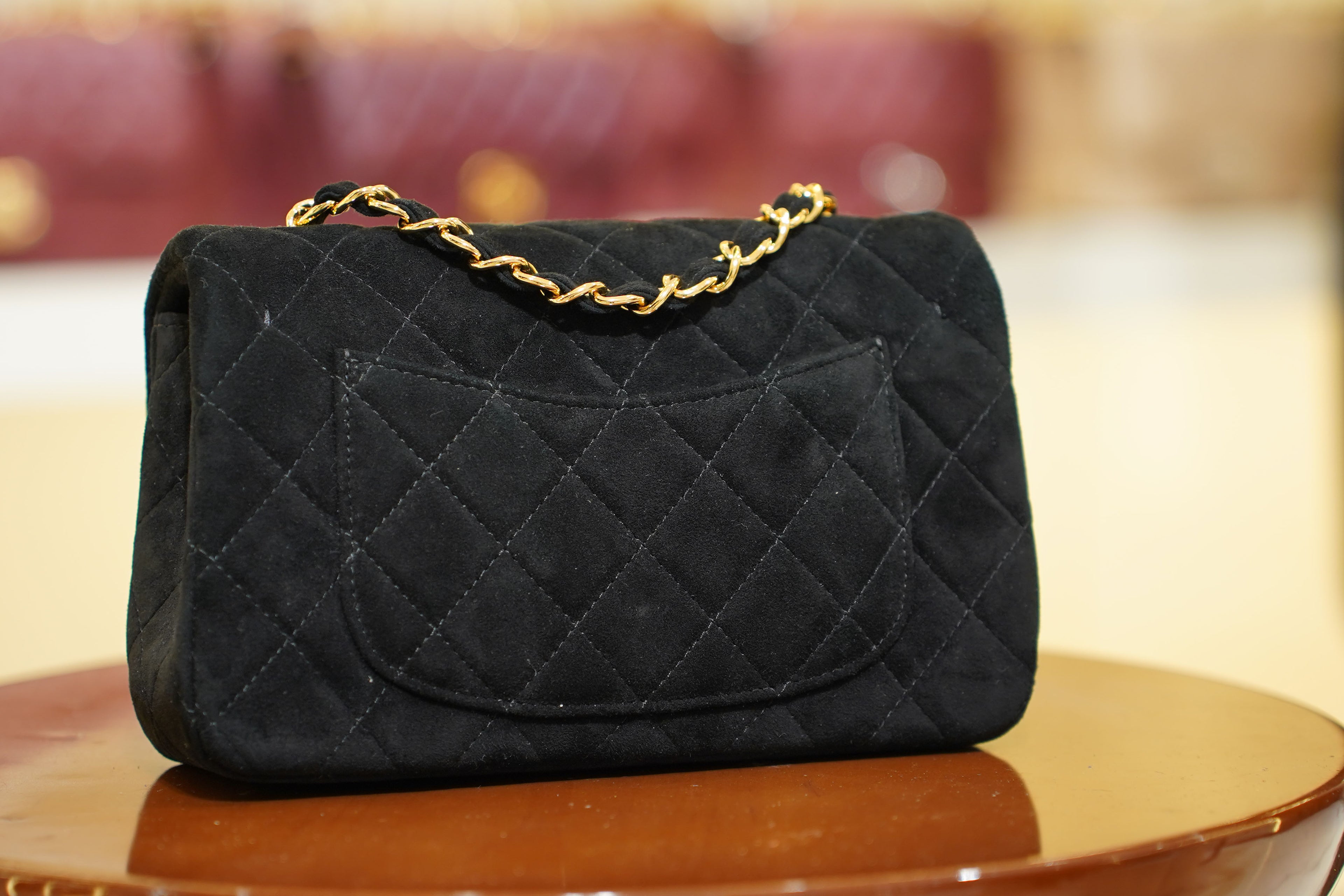 Chanel | Classic Flap Bag – Black Suede – Gold Hardware
