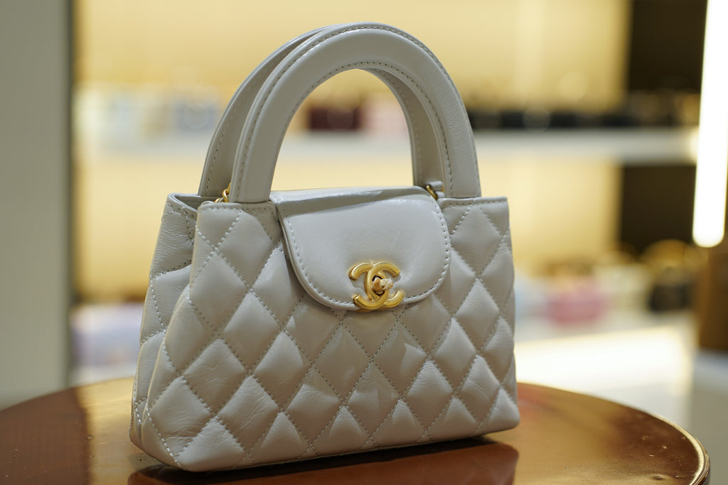 Chanel | Small Kelly – Lambskin Leather – White – Gold Hardware