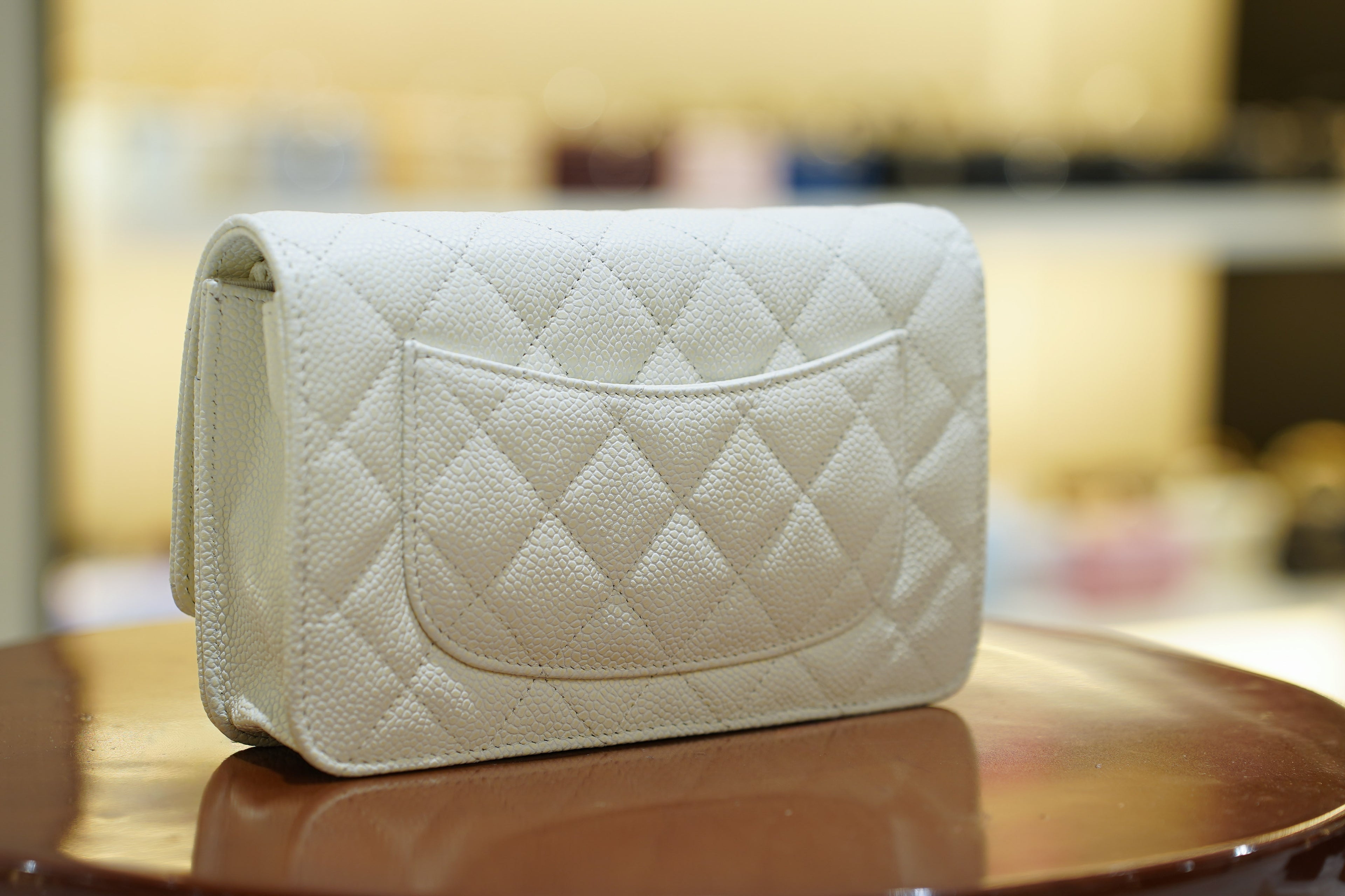 Chanel | Wallet on Chain (WOC) – White Lambskin – Silver Hardware