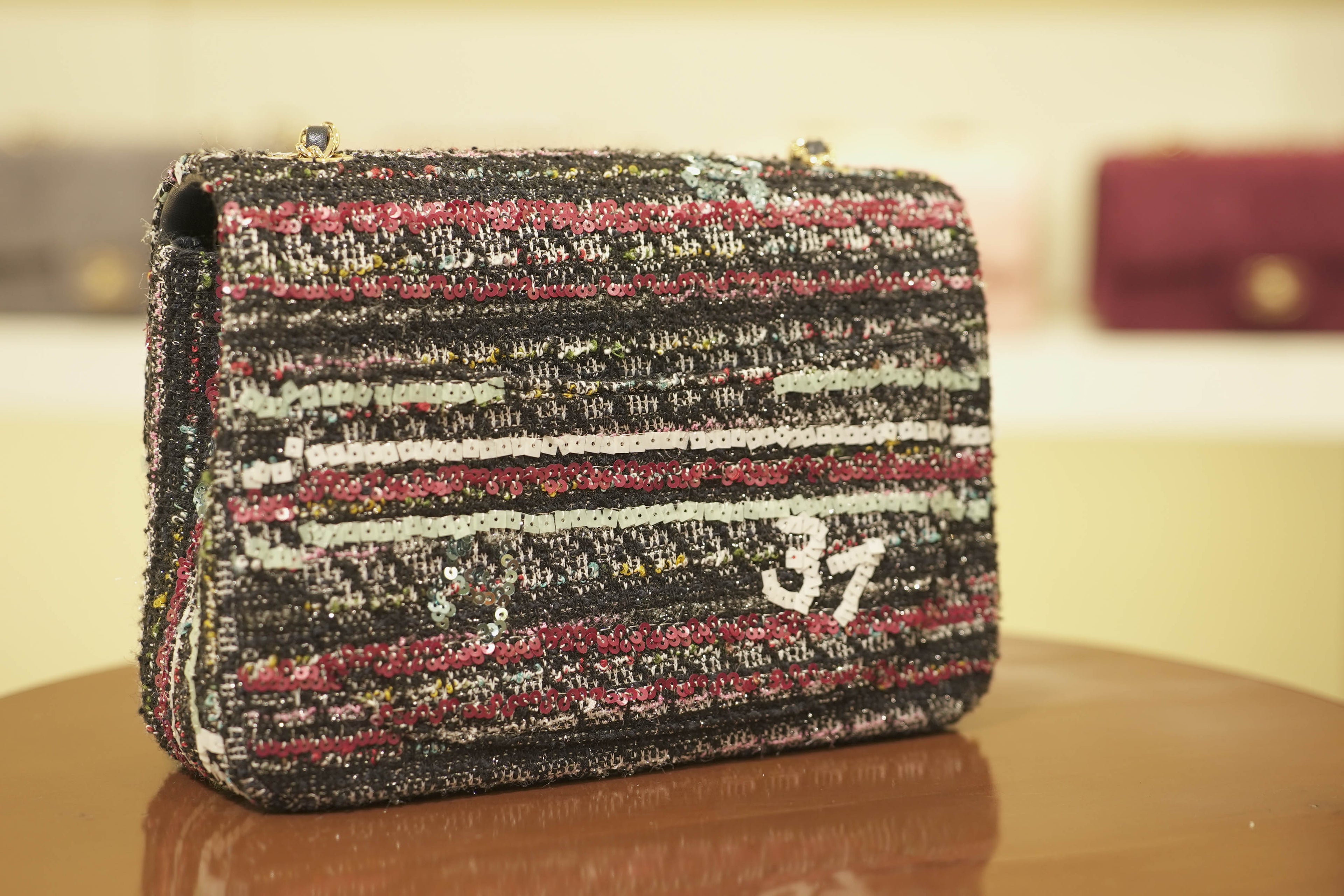 Chanel | Classic Flap Bag – Multicolor Tweed & Sequins – Gold Hardware