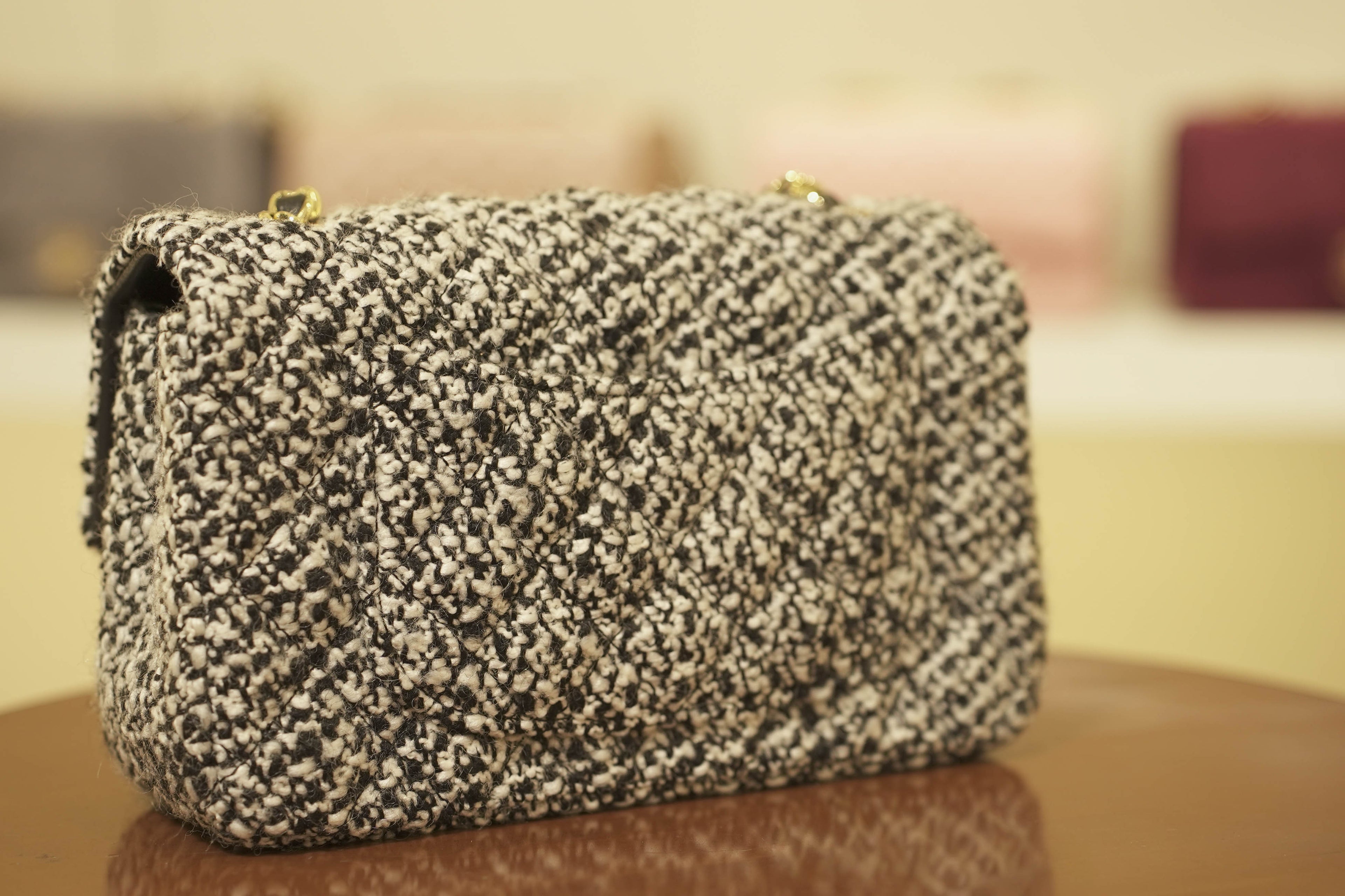 Chanel | Classic Flap Bag – Black & White Tweed – Gold Hardware