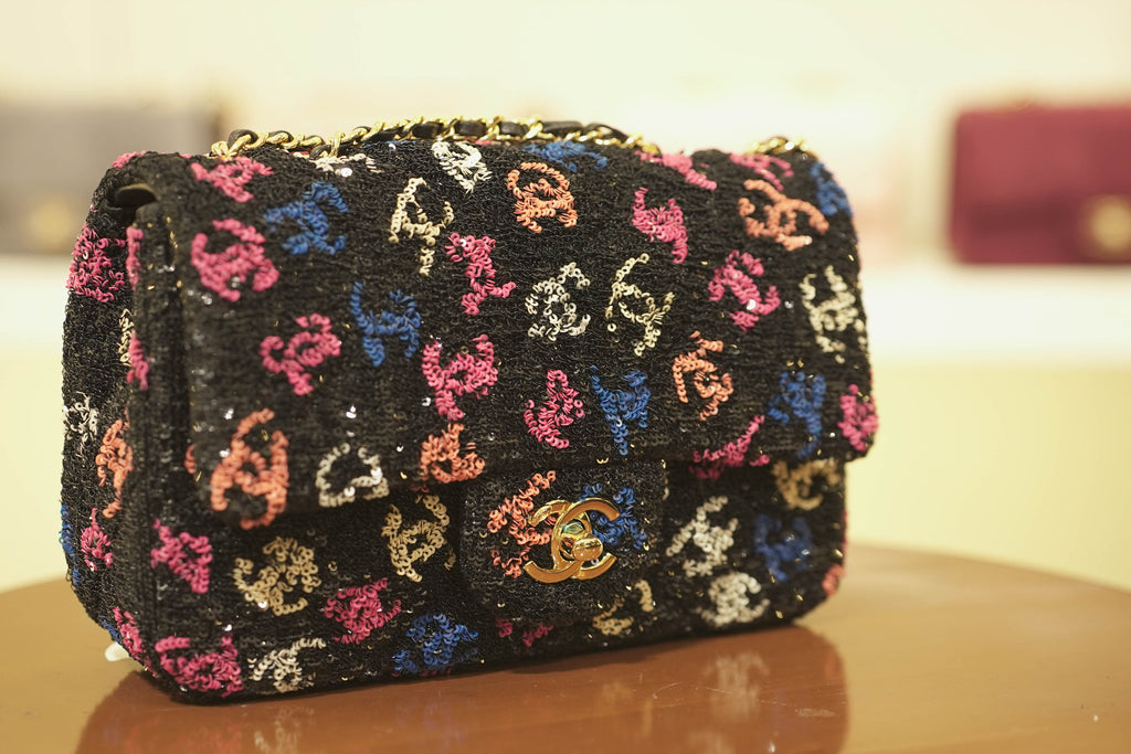 Chanel | Classic Flap Bag – Multicolor CC Embroidered Tweed – Gold Hardware