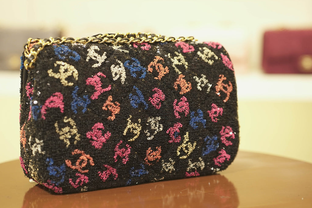 Chanel | Classic Flap Bag – Multicolor CC Embroidered Tweed – Gold Hardware