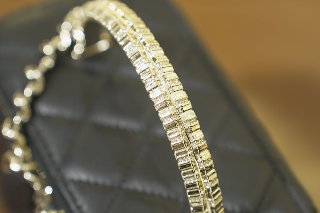 Chanel | Small Vanity Case – Black Lambskin – Crystal Gold Hardware