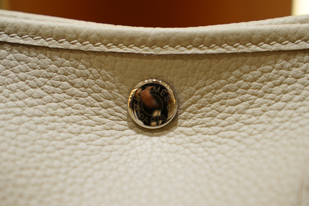 Hermes | Garden Party – Togo – White – Palladium Hardware