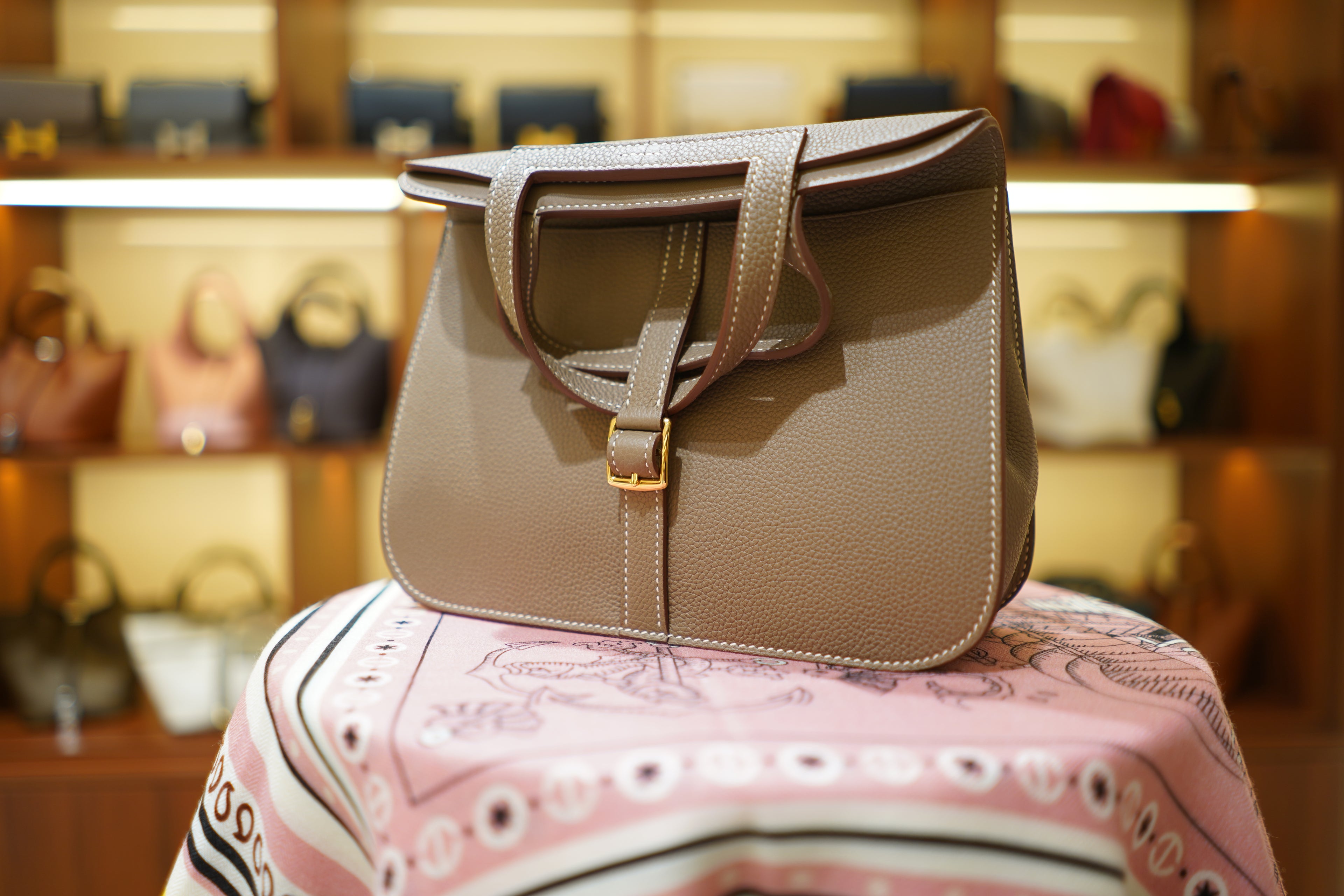 Hermes | Halzan 25 – Epsom – Taupe – Gold Hardware