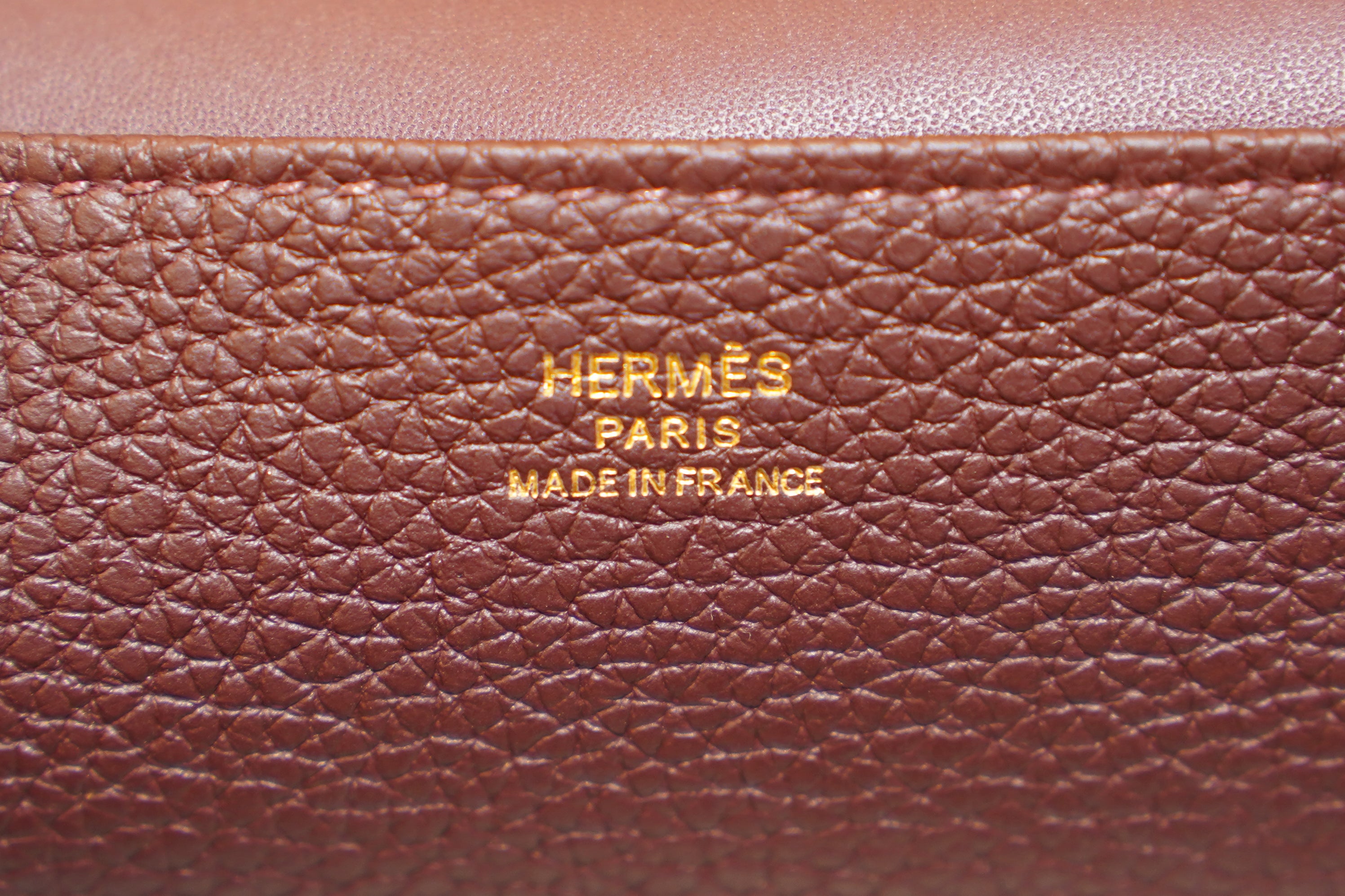 Hermes | Halzan 25 – Leather – Burgundy – Gold Hardware