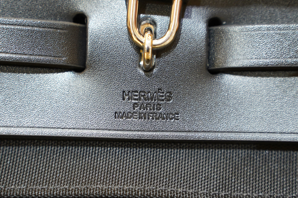 Hermes | Herbag Large – Canvas – Black – Silver Hardware