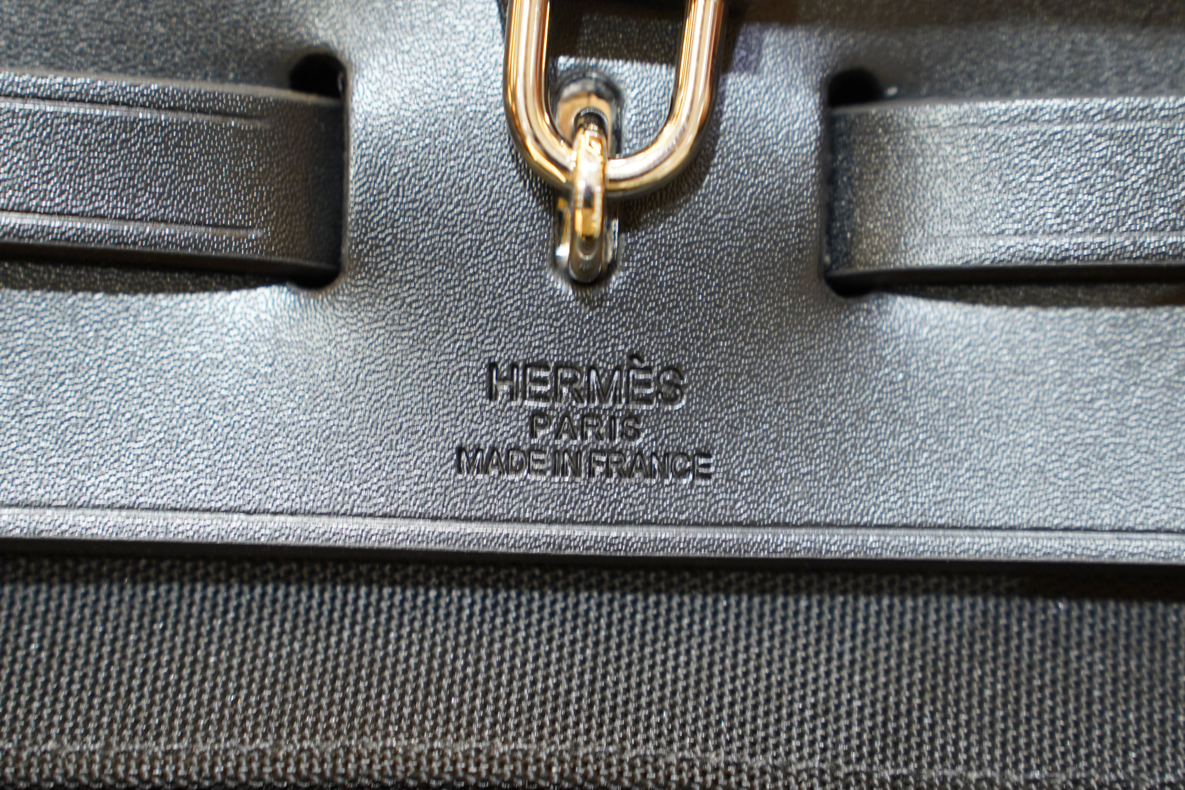Hermes | Herbag Large – Canvas – Black – Silver Hardware
