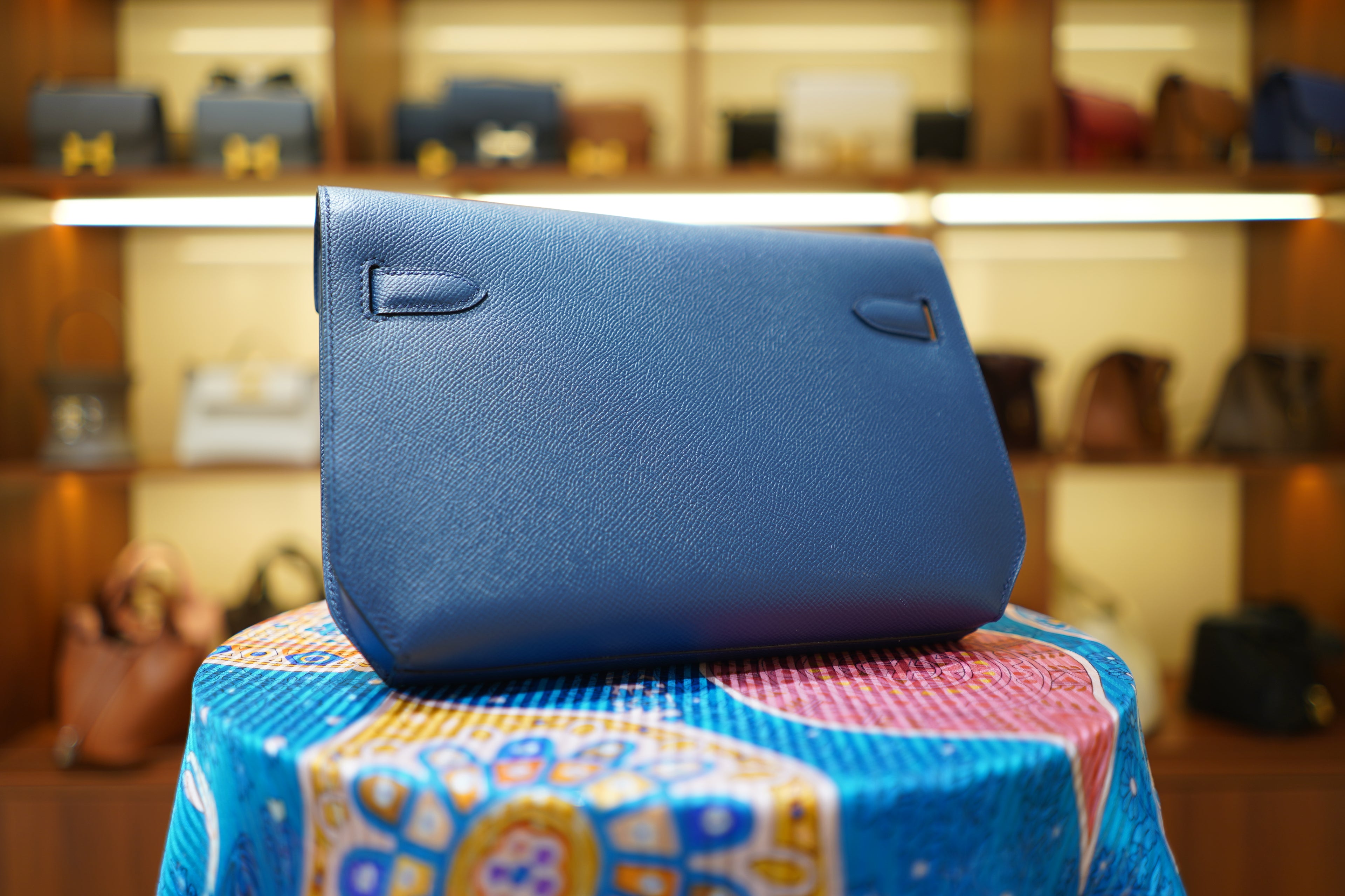 Hermes | Kelly Depeches 25 – Epsom – Blue – Gold Hardware