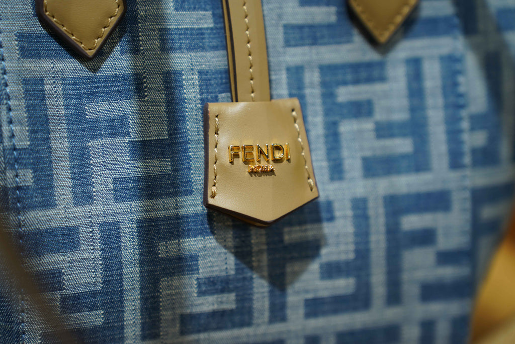 Fendi | Origami – Canvas – Blue – Gold Hardware