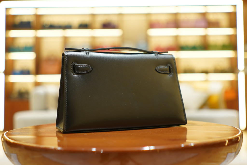 Hermes | Kelly Pochette – Togo – Schwarz – Palladium-Beschläge