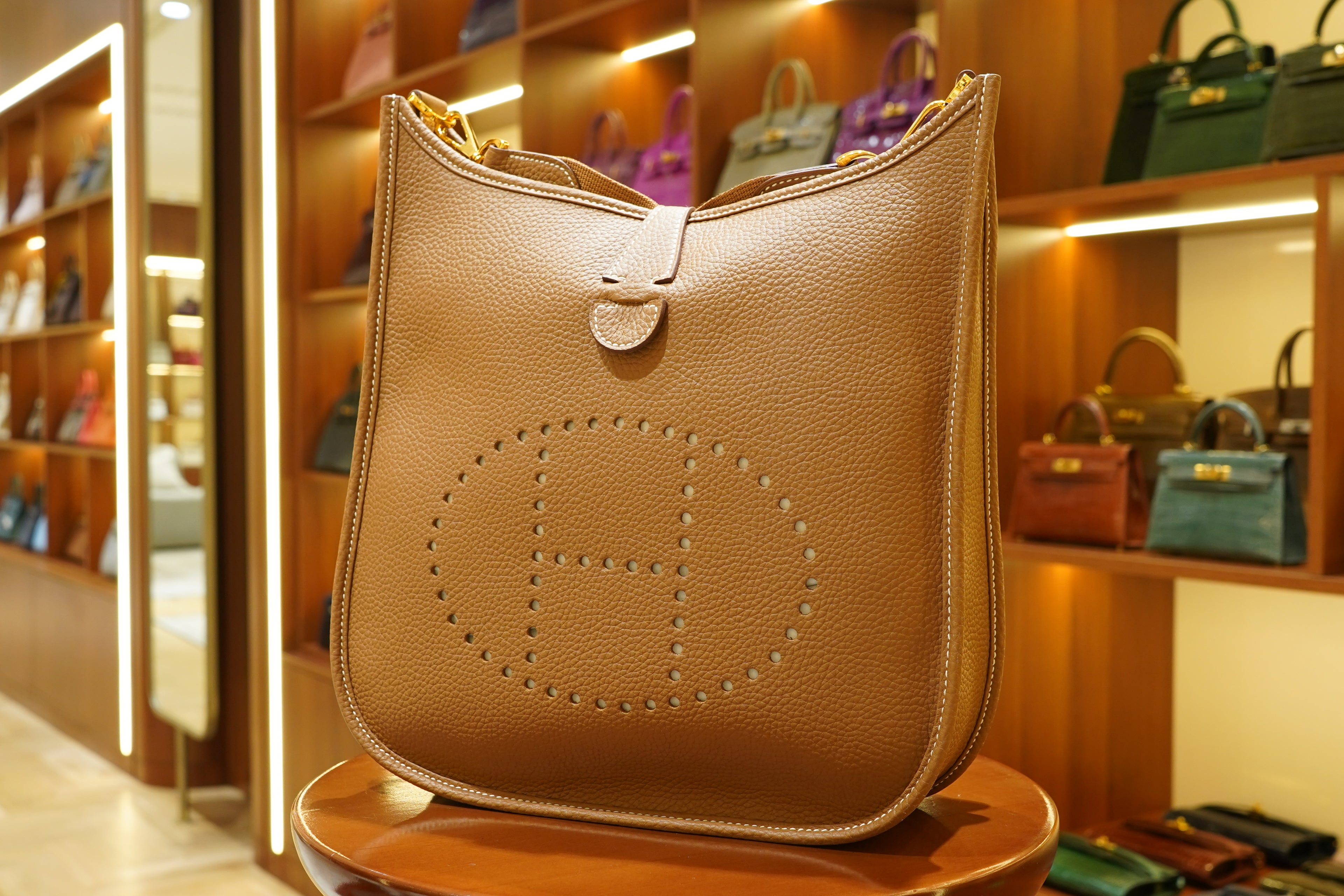 Hermes | Evelyne – Epsom – Brown – Gold Hardware