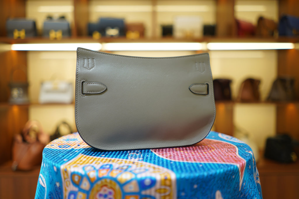 Hermes | Jypsiere – Leather – Grey – Gold Hardware