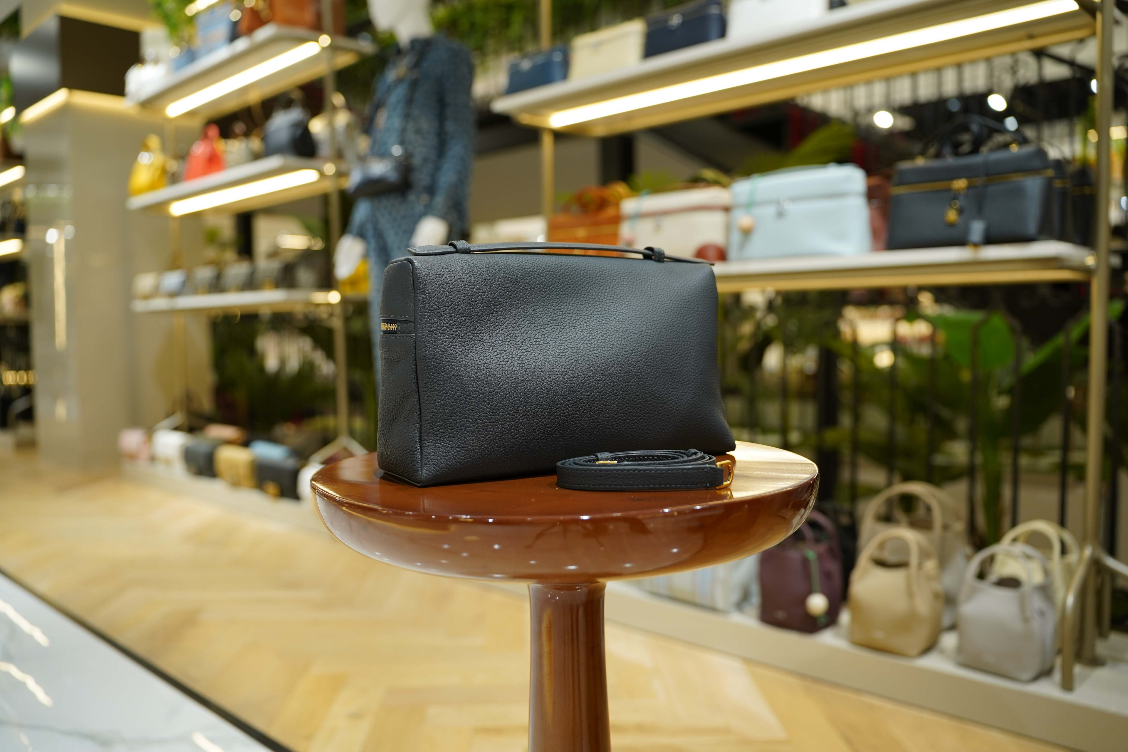 Loro Piana | Extra Bag L27 – Leather – Black – Gold Hardware
