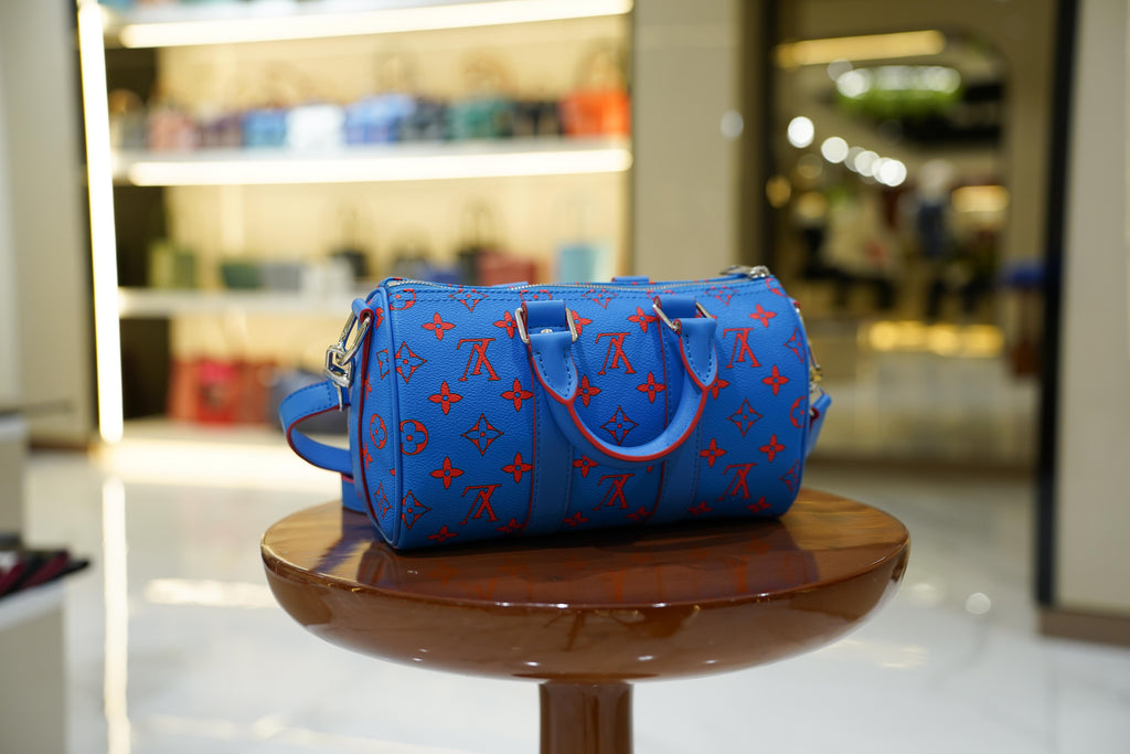 Louis Vuitton | Speedy – Canvas – Blue – Red Hardware