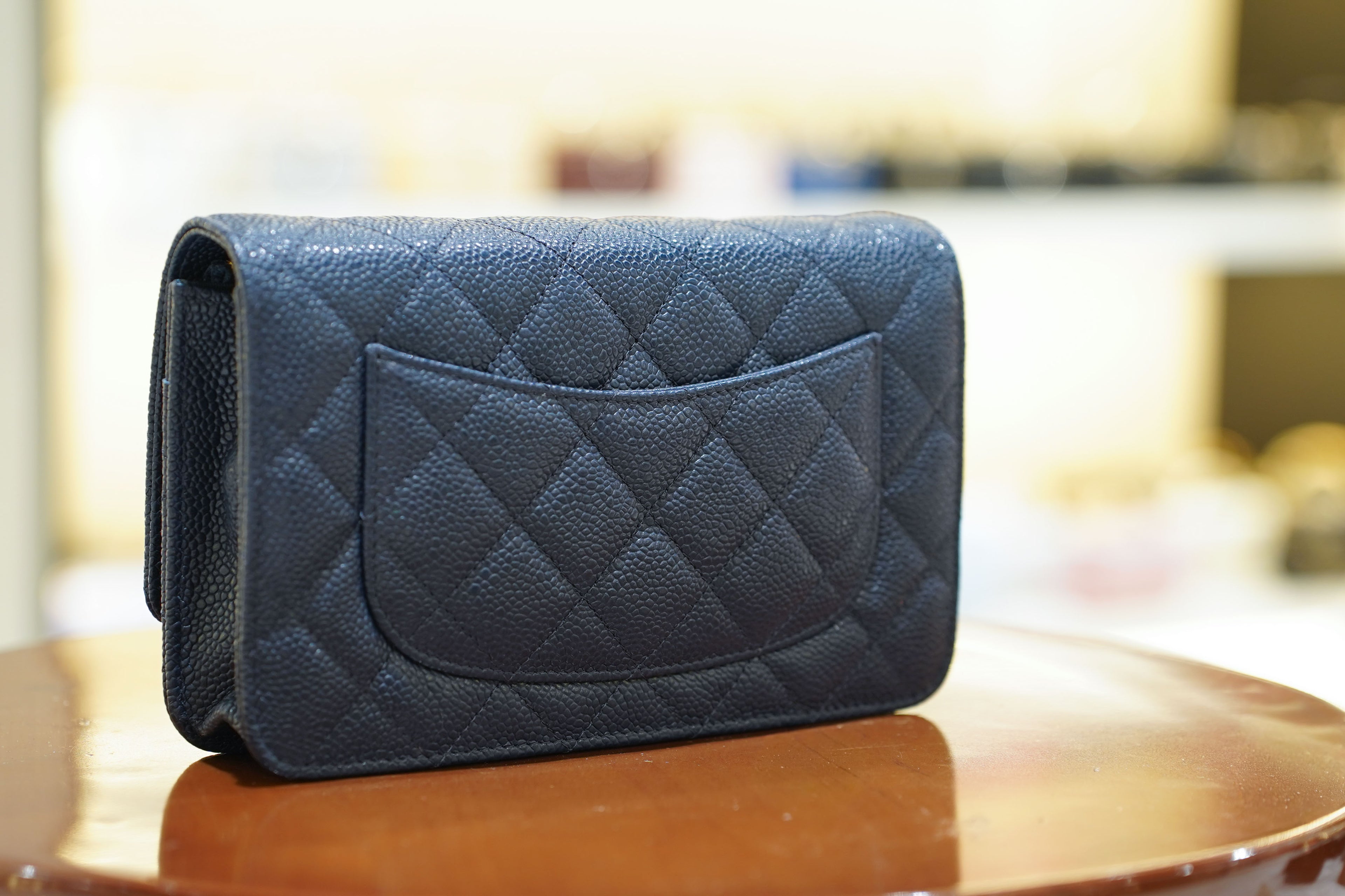 Chanel | Wallet on Chain – Caviar – Navy – Gold Hardware