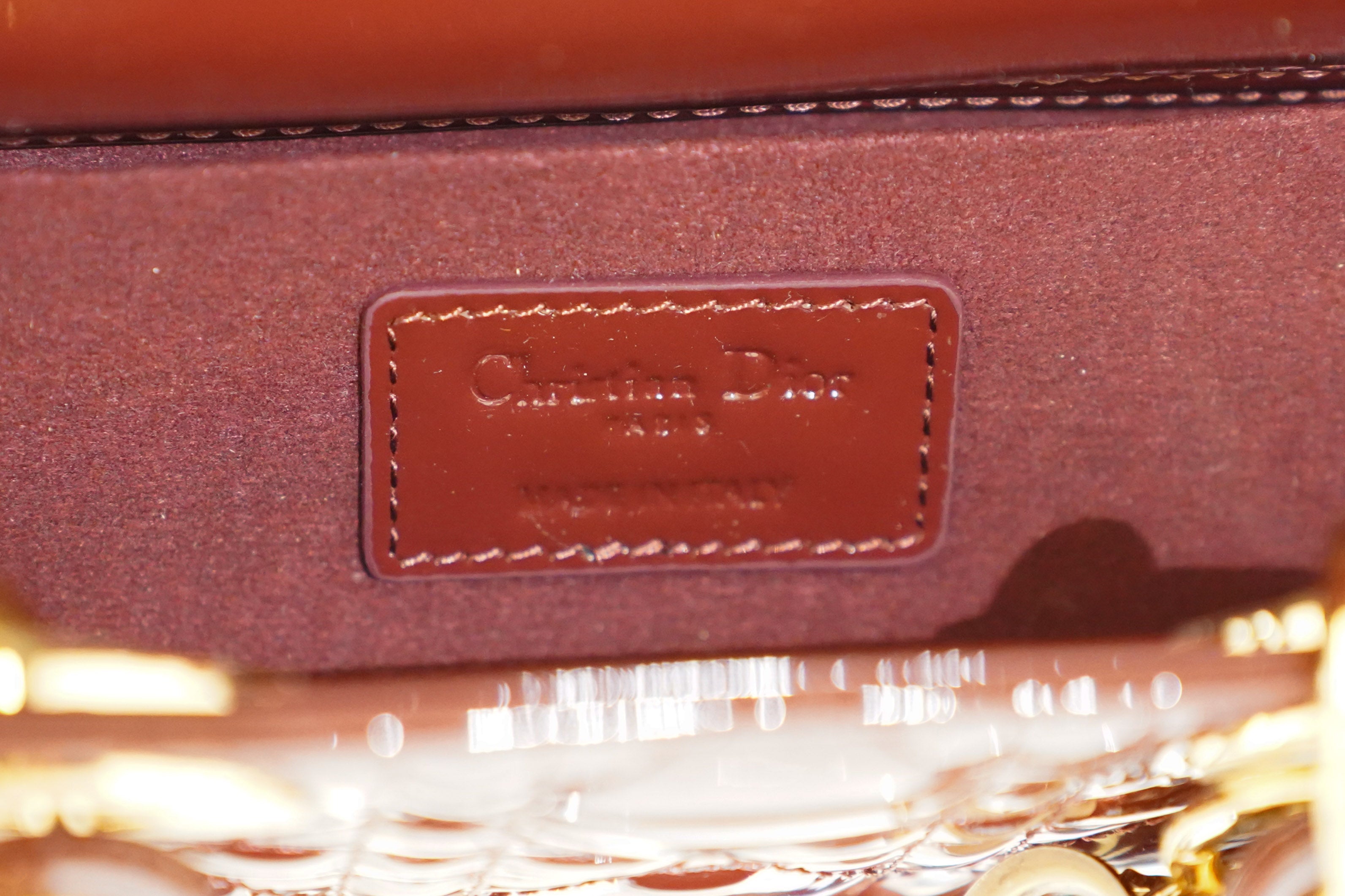 Dior | D-Joy Bag – Patent Leather – Burgundy – Gold Hardware