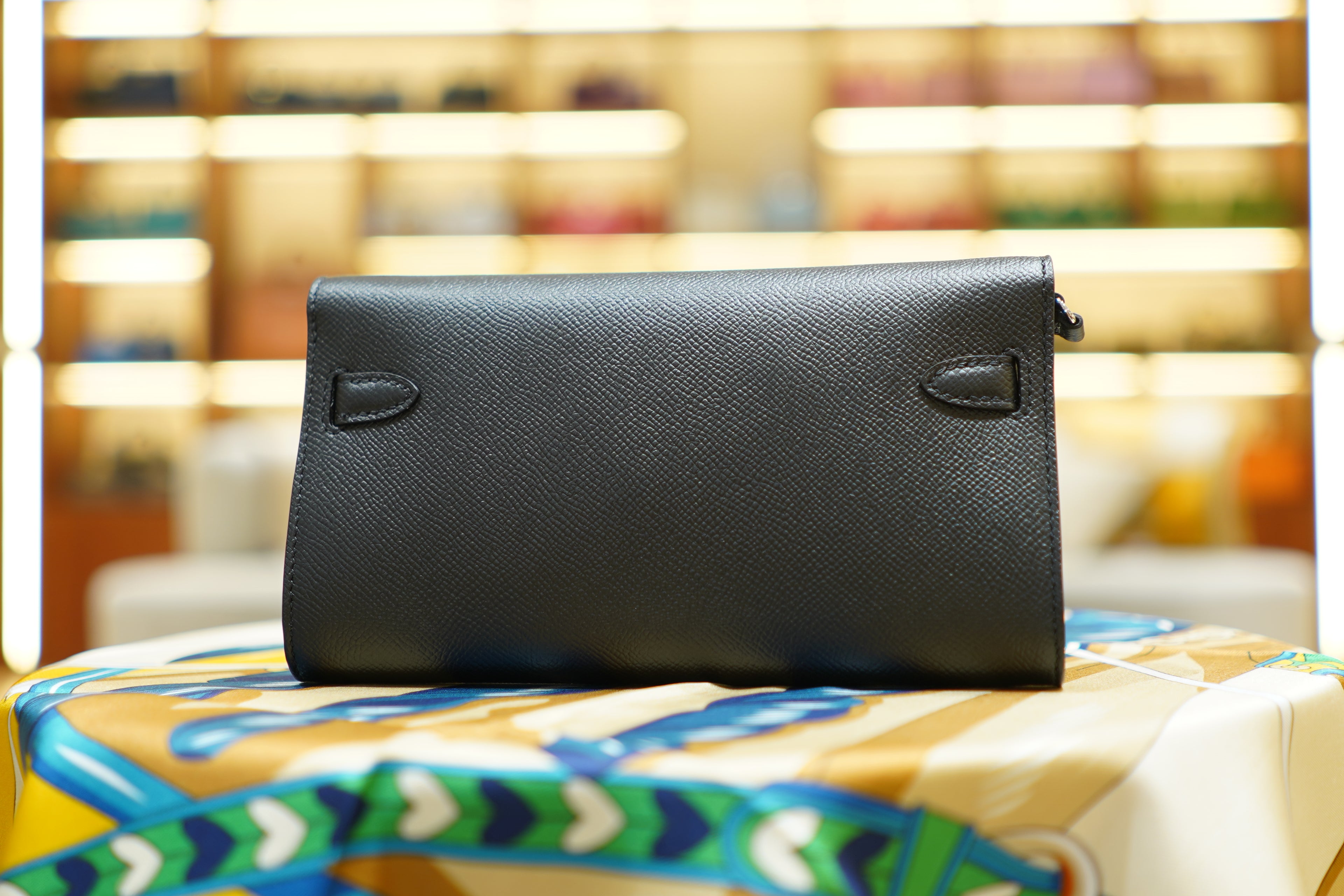 Hermes | Kelly To Go Wallet – Epsom – Black – Silver Hardware