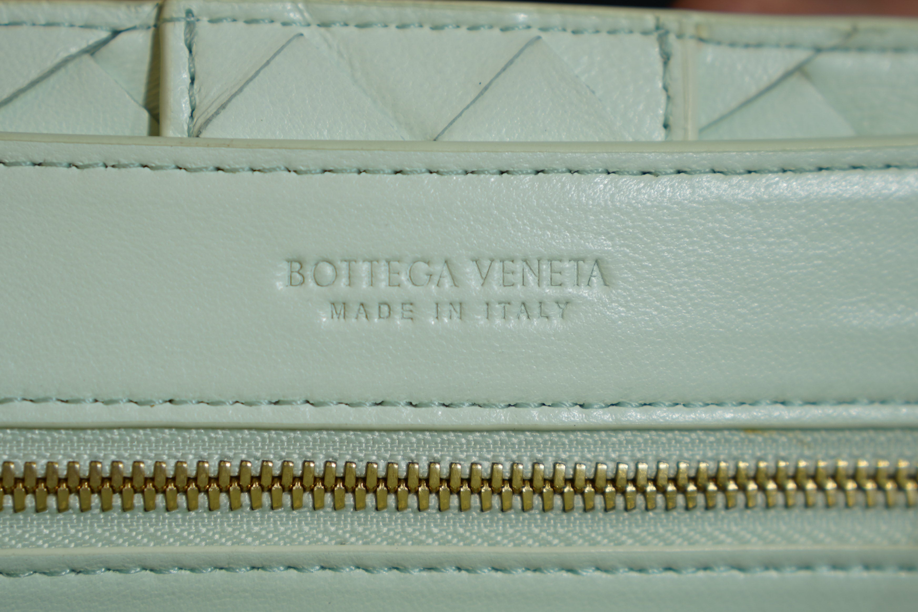 Bottega Veneta | Andiamo – Intrecciato – Mint – Gold Hardware