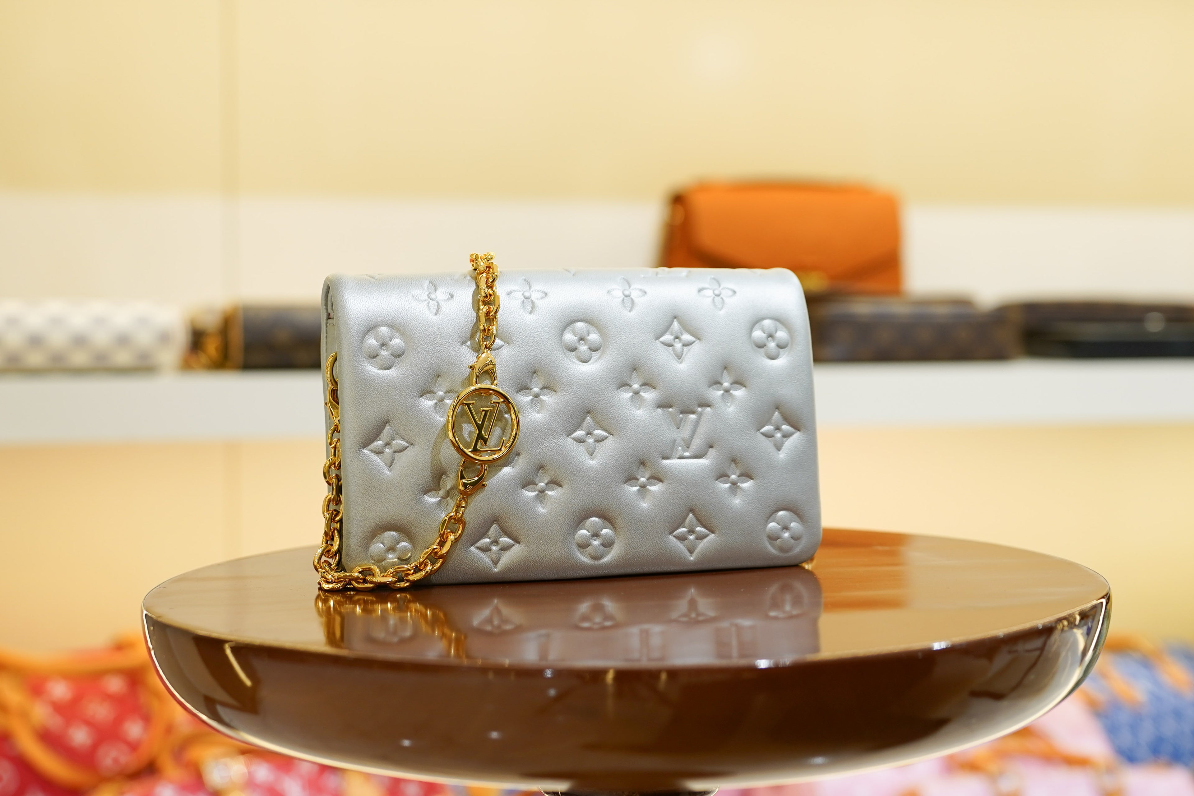 Louis Vuitton | Coussin-Mini – Leather – Silver – Gold Hardware