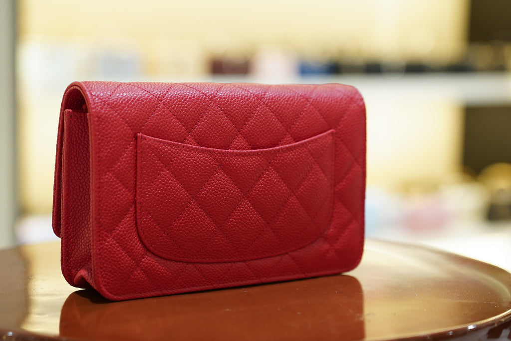 Chanel | Wallet on Chain – Caviar – Red – Gold Hardware