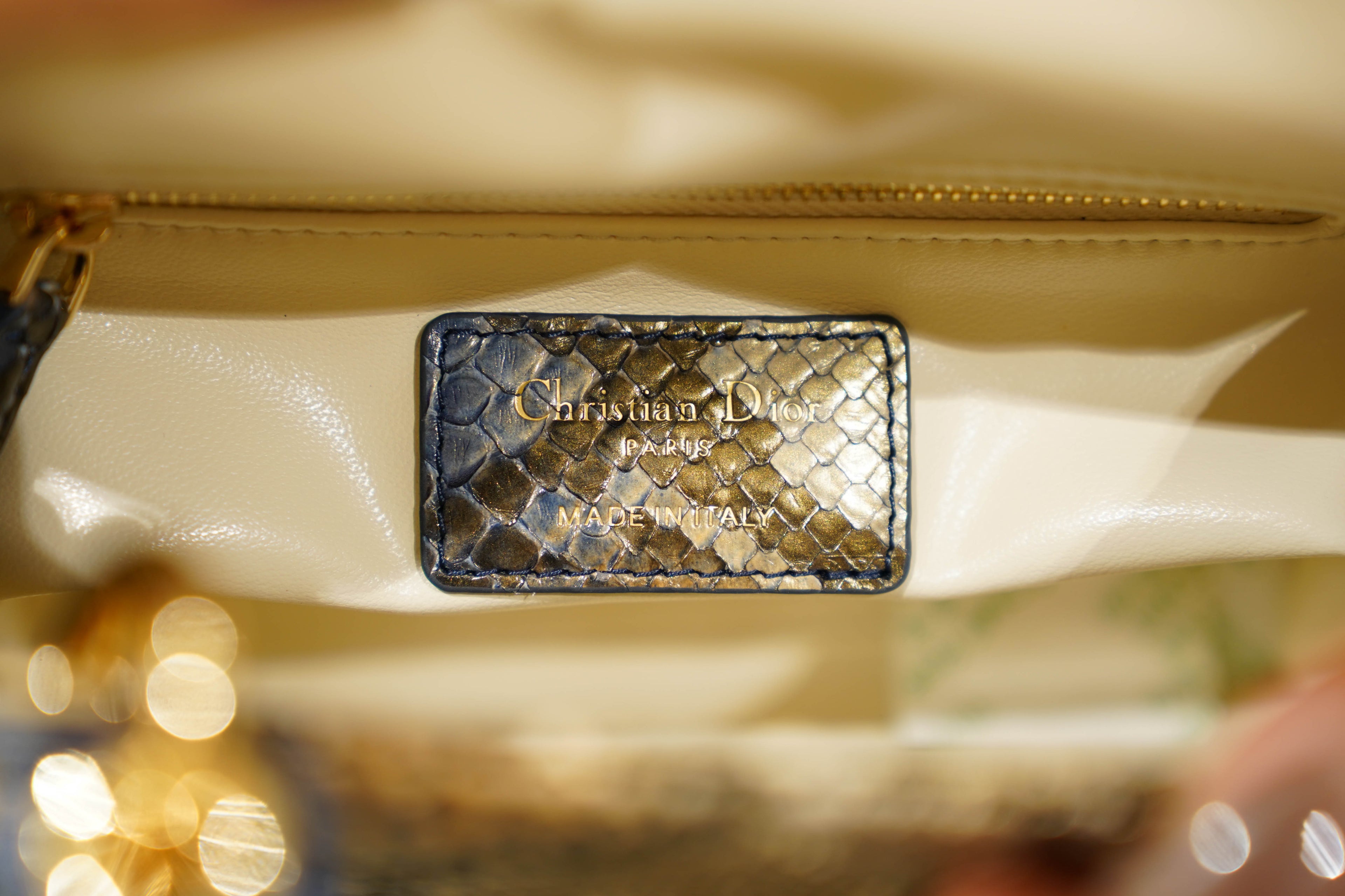 Dior | Lady Dior (Small) – Python – Multicolor – Gold Hardware