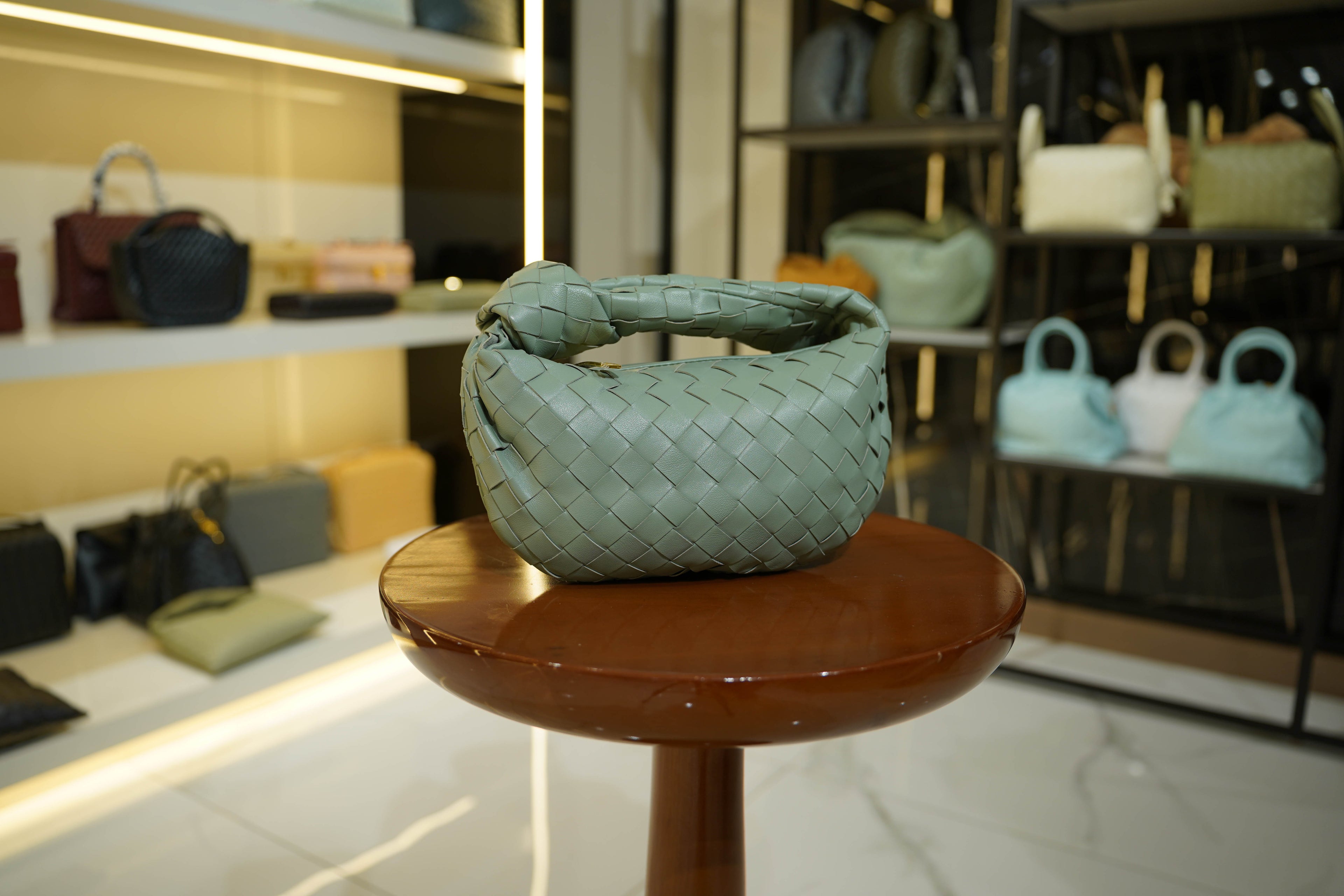 Bottega Veneta | Jodie – Leather – Green – Gold Hardware