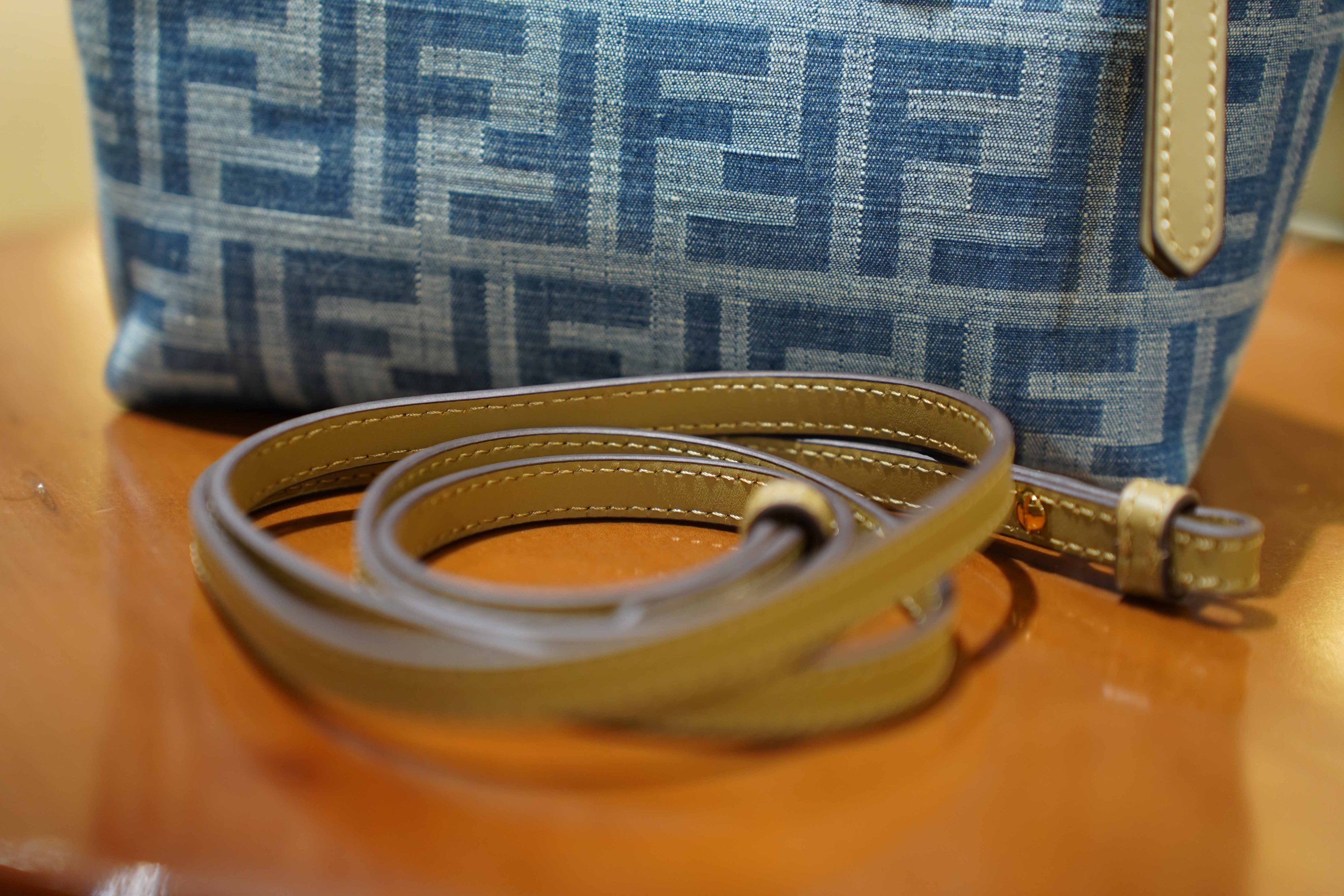 Fendi | By The Way Bag – Canvas – Blue – Gold Hardware