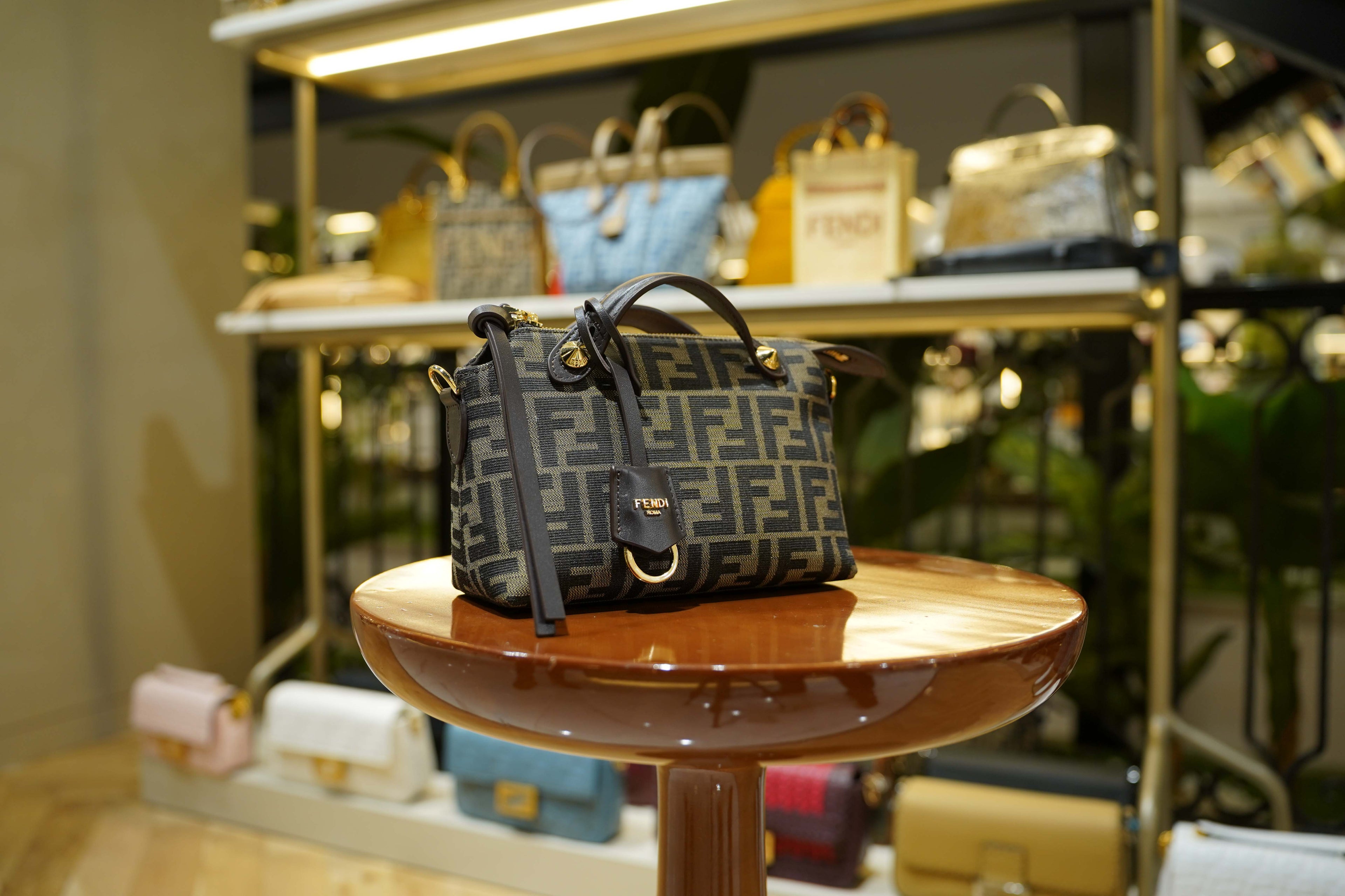 Fendi | By The Way Bag – Canvas – Black/Beige – Gold Hardware