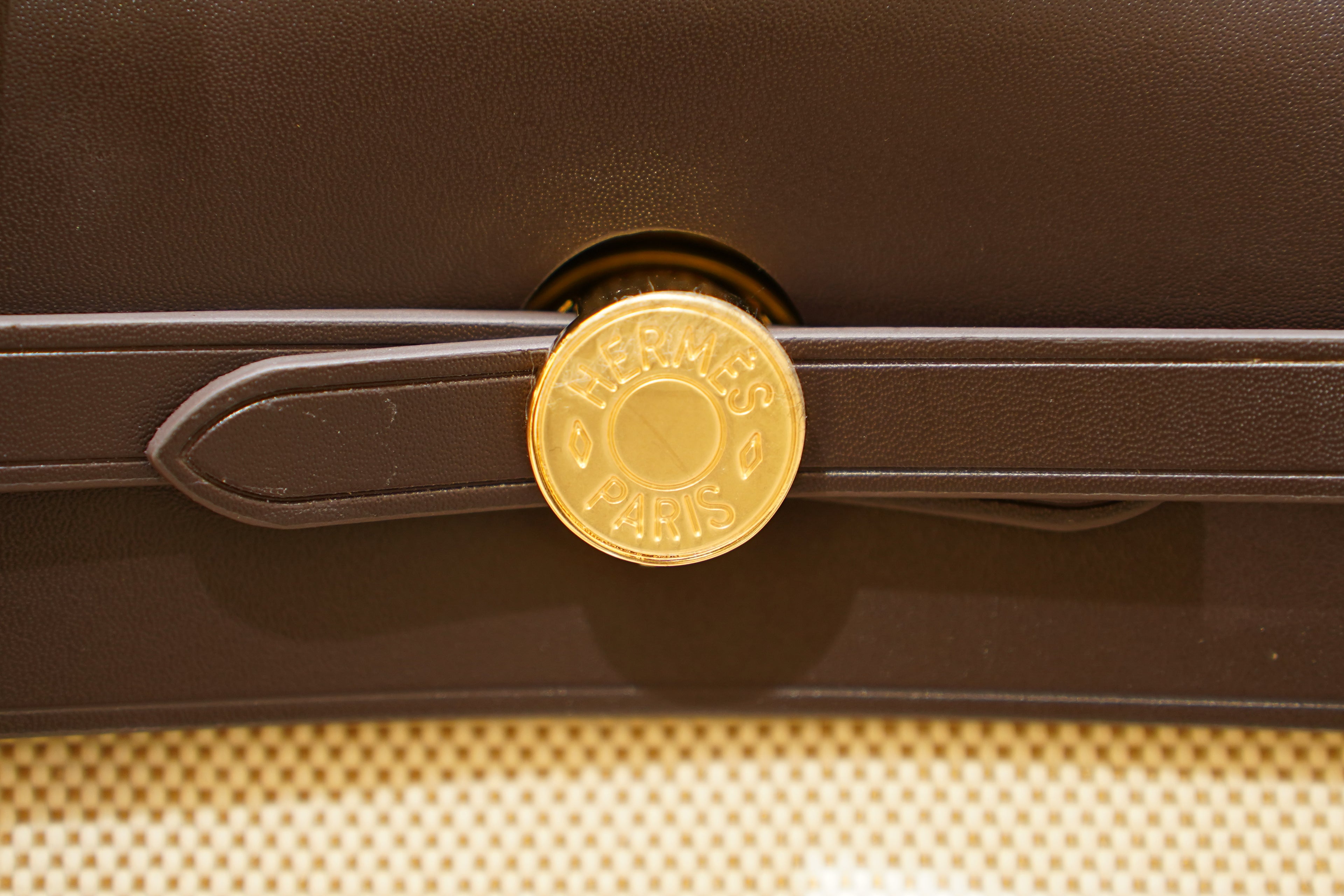 Hermes | Herbag Medium – Canvas – Beige – Gold Hardware