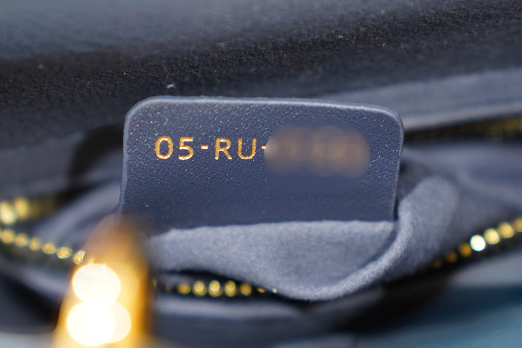 Dior | Lady Dior (Small) – Leather – Navy Blue – Gold Hardware