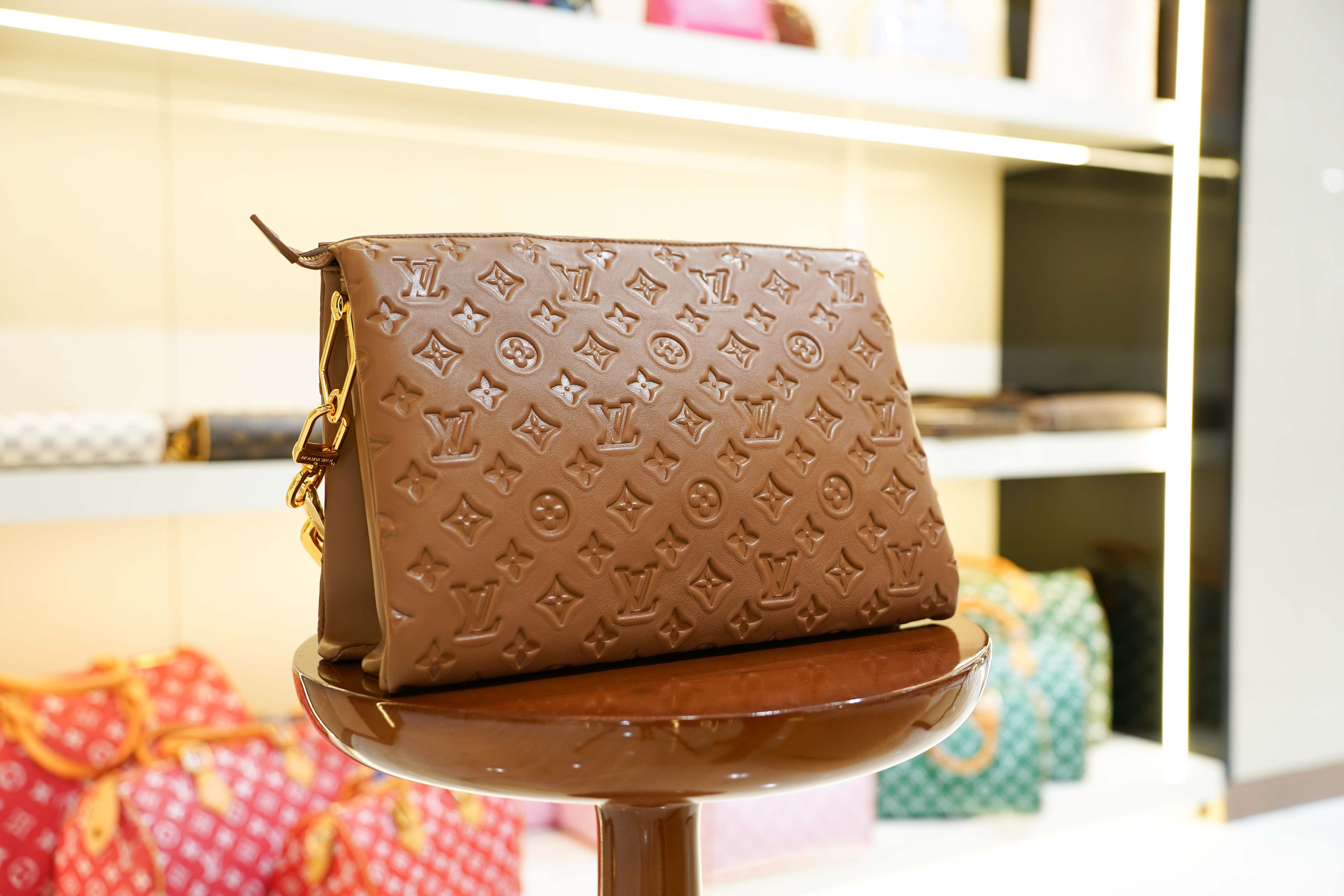 Louis Vuitton | Coussin Large – Leather – Brown – Gold Hardware