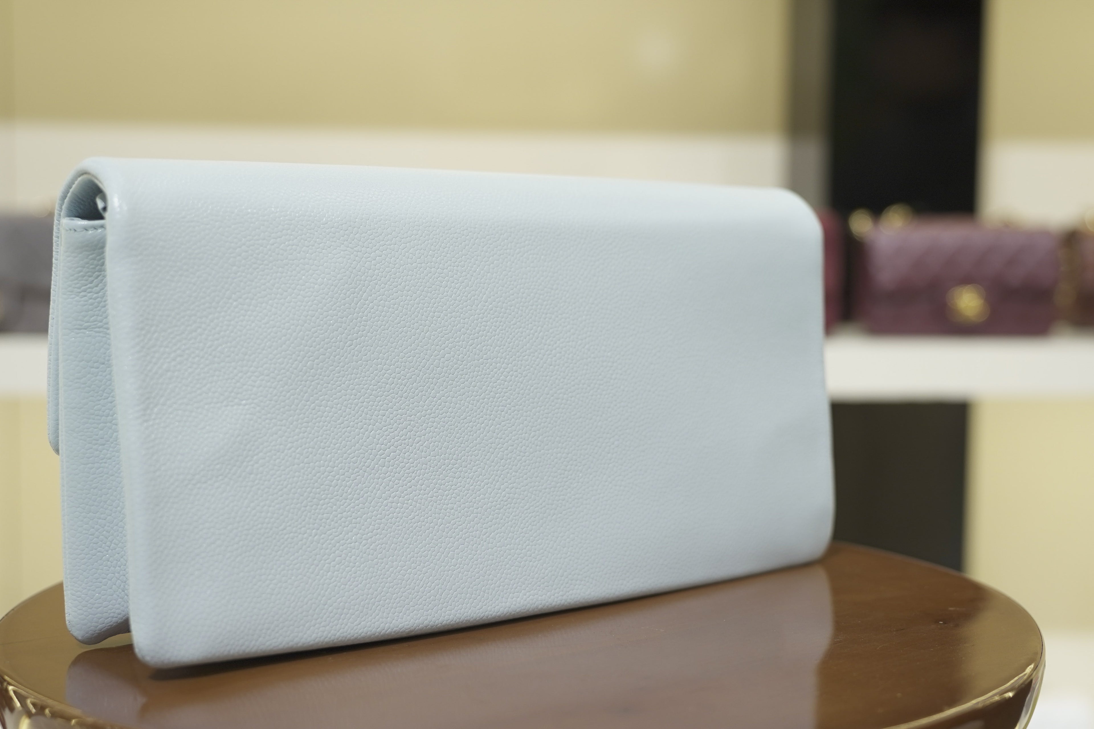 Chanel | Classic Flap Bag – Leather – Light Blue – Gold Hardware