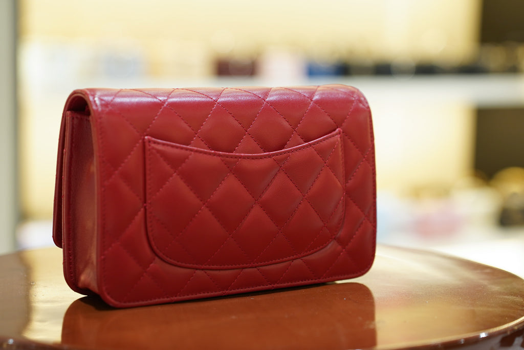 Chanel | Wallet on Chain – Lambskin – Red – Gold Hardware