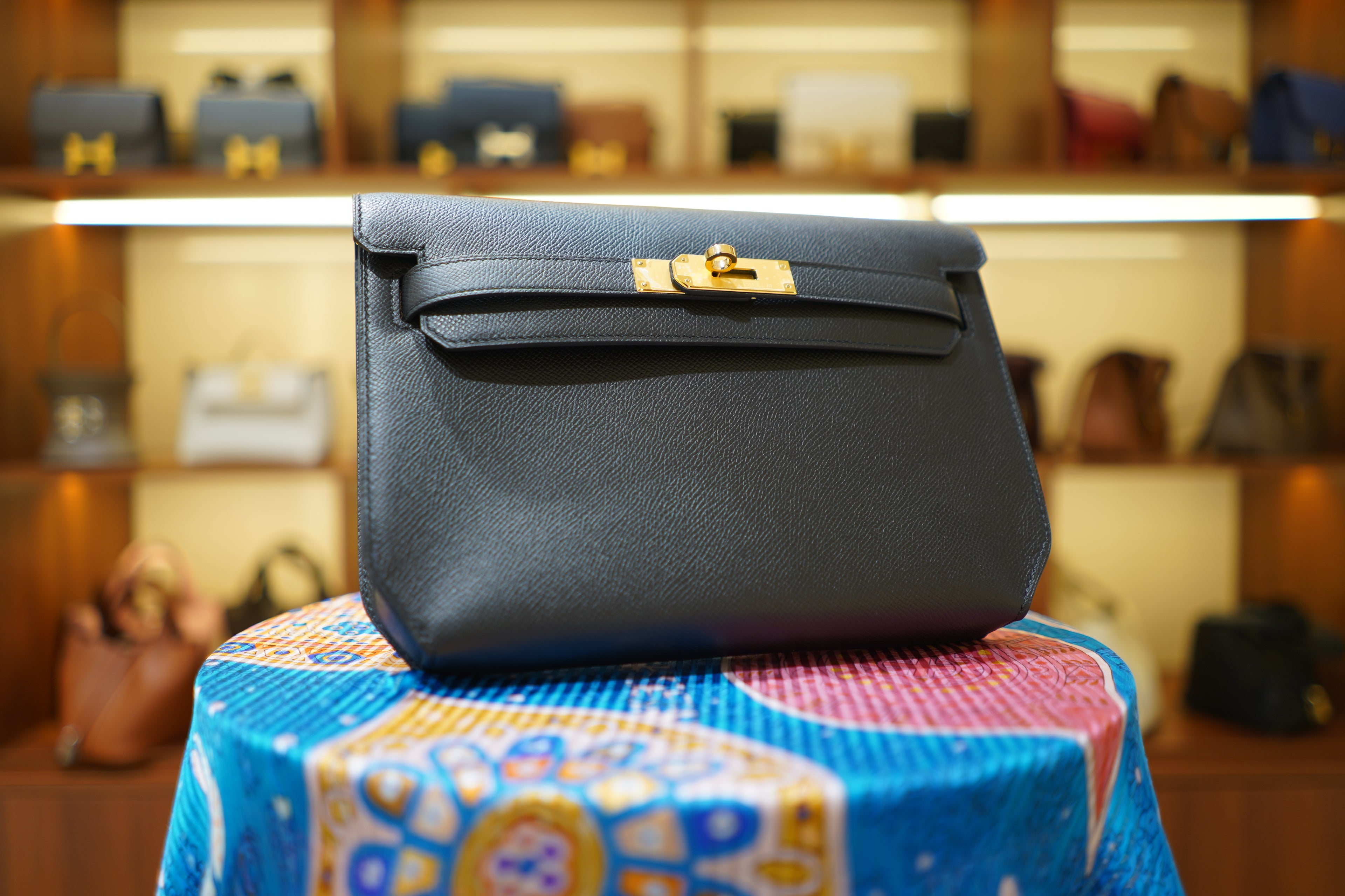 Hermes | Kelly Depeches 25 – Epsom – Black – Gold Hardware