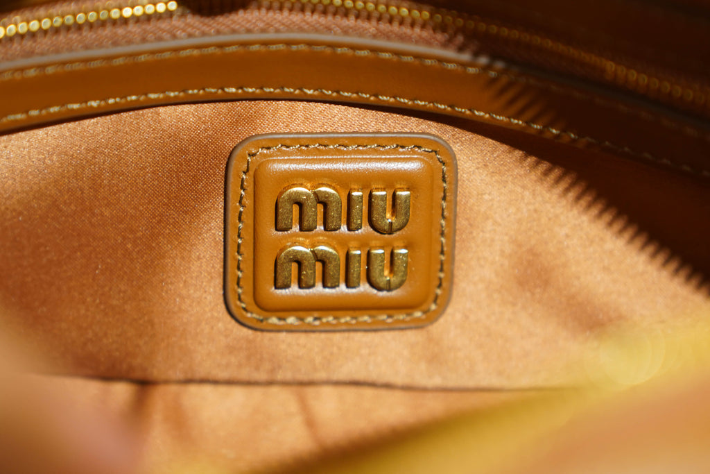 Miu Miu | Arcadie (Medium) – Leather – Brown – Gold Hardware