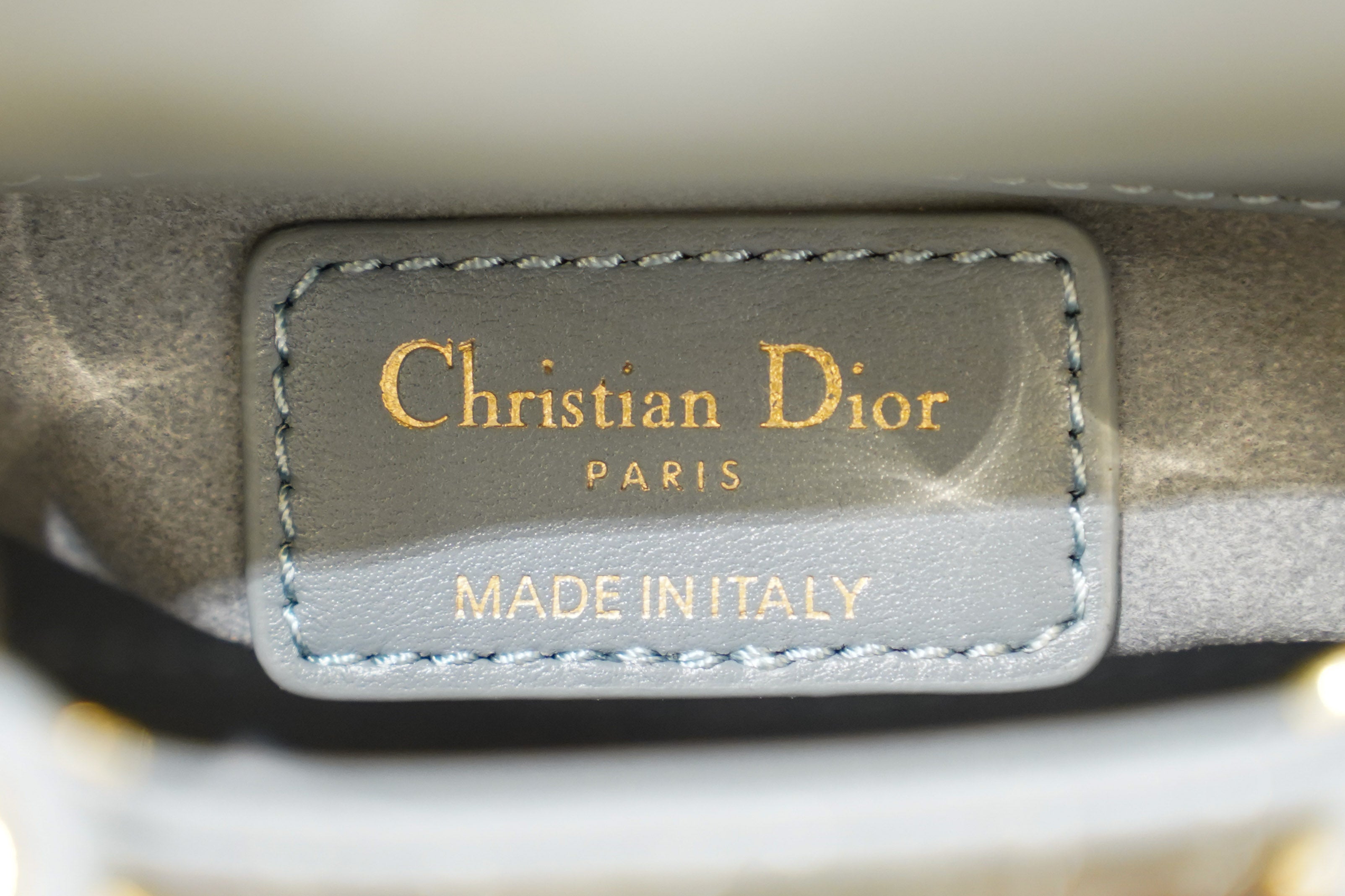 Dior | Lady Dior (Mini) – Lambskin – Gray – Gold Hardware