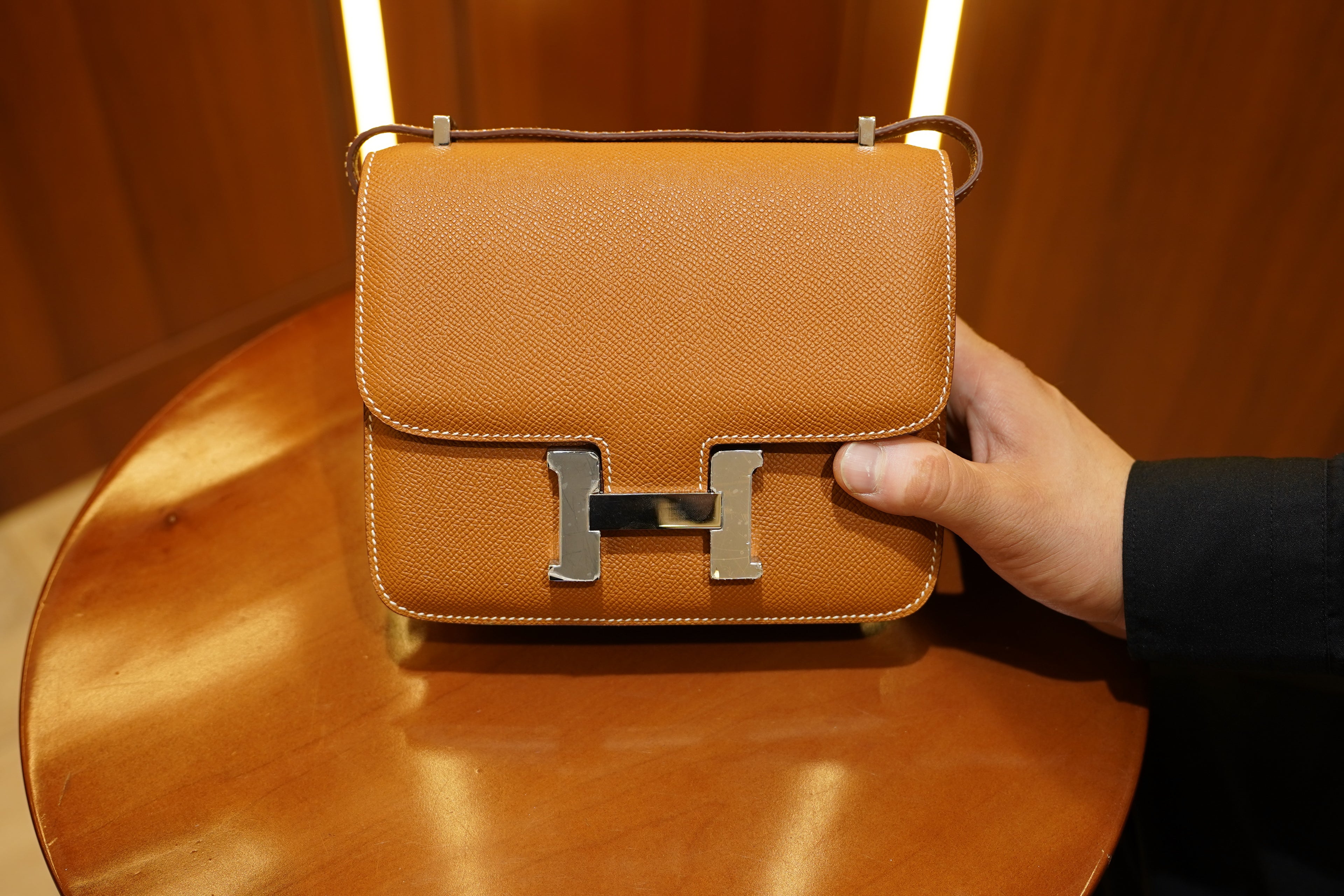 Hermes | Constance – Epsom – Orange – Silver Hardware