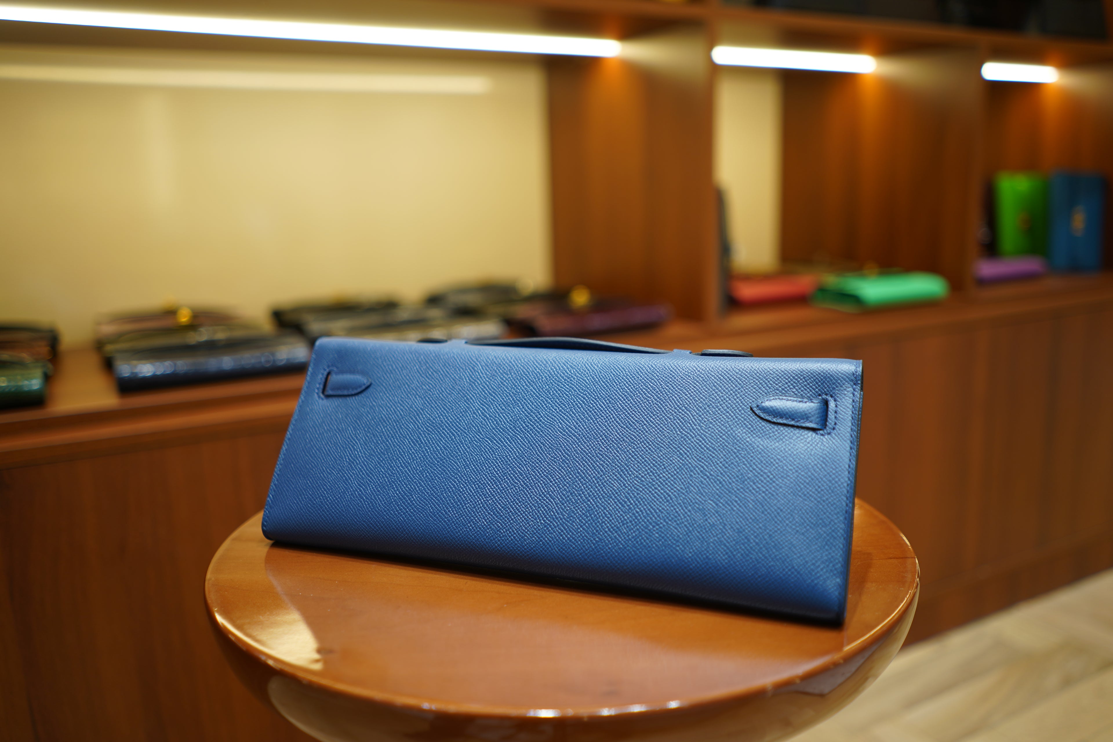 Hermes | Kelly Cut – Epsom – Blue – Gold Hardware