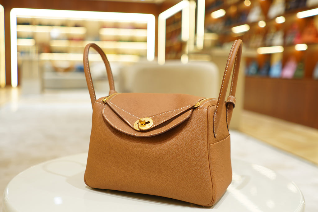 Hermes | Lindy Large – Togo – Tan – Gold Hardware