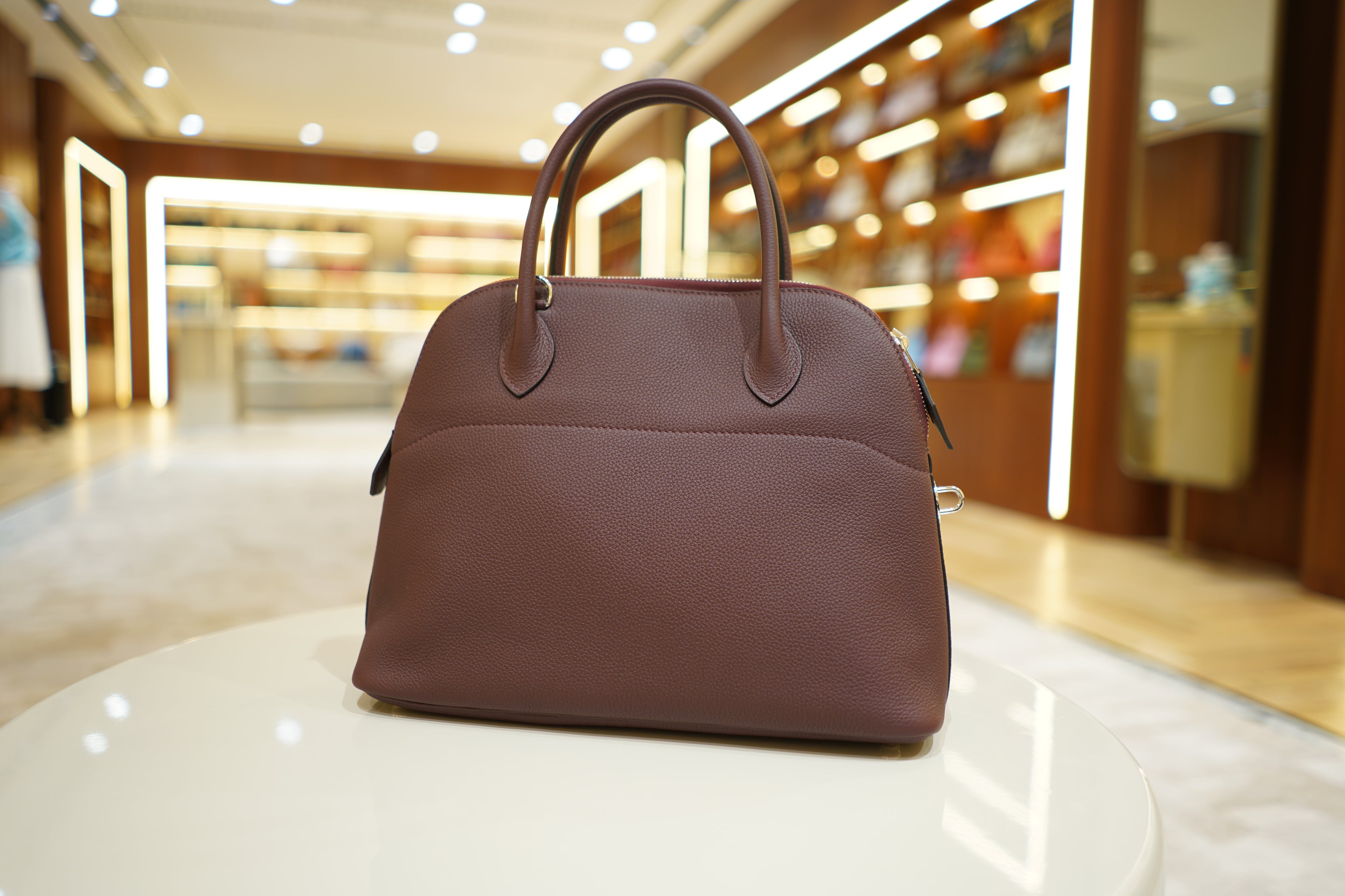 Hermes | Bolide – 31 – Togo – Burgundy – Gold Hardware