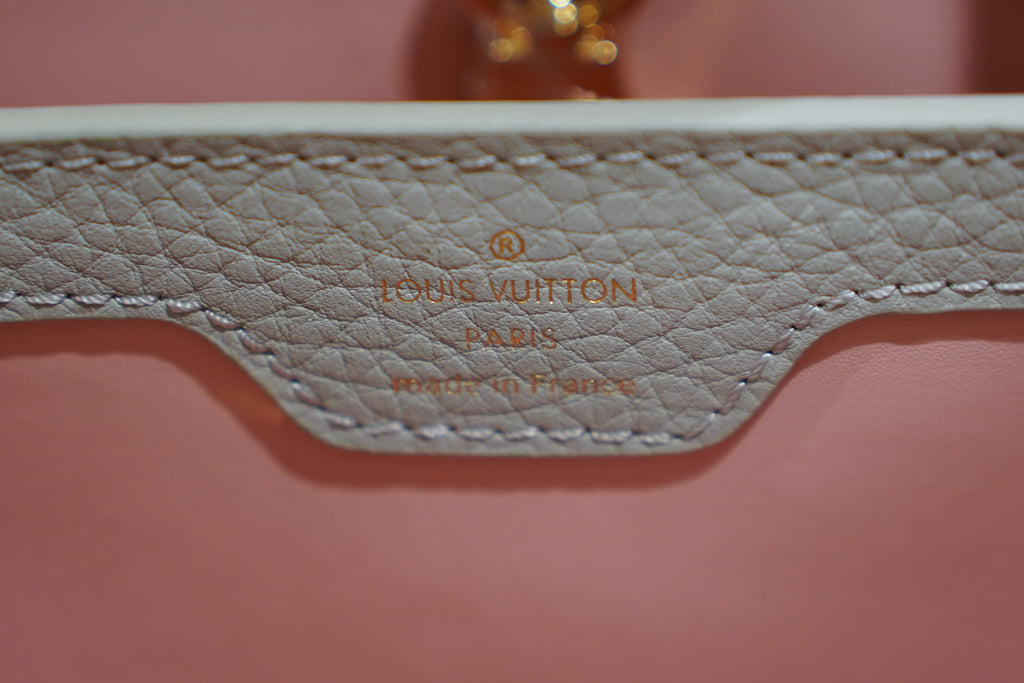 Louis Vuitton | Capucines – Leather – Grey – Gold Hardware