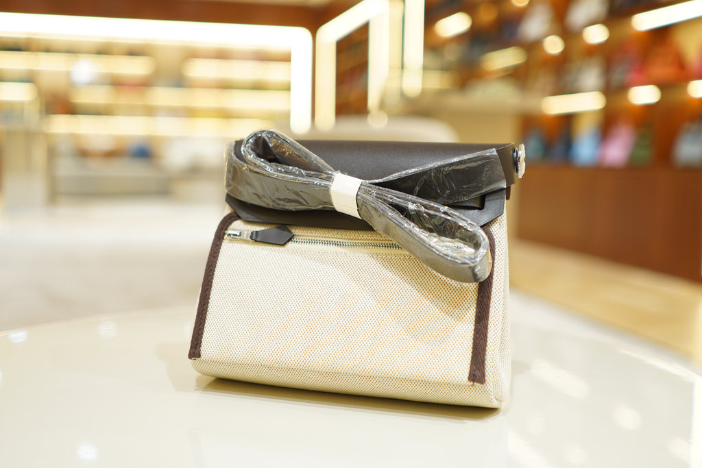 Hermes | Herbag Mini – Canvas – Beige – Gold Hardware