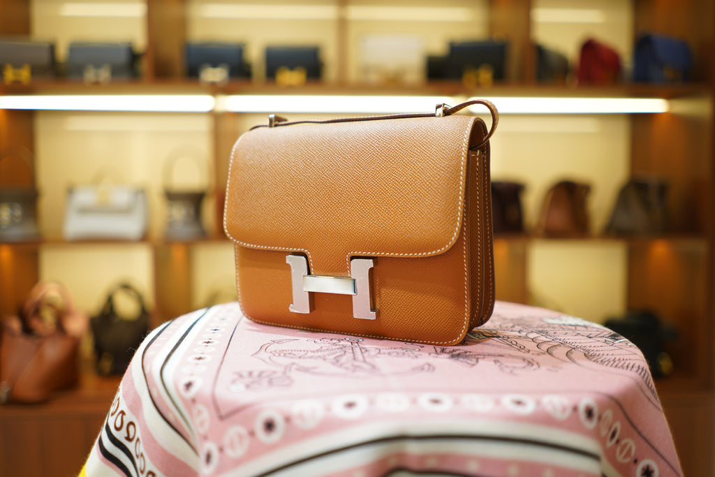 Hermes | Constance – Epsom – Orange – Silver Hardware